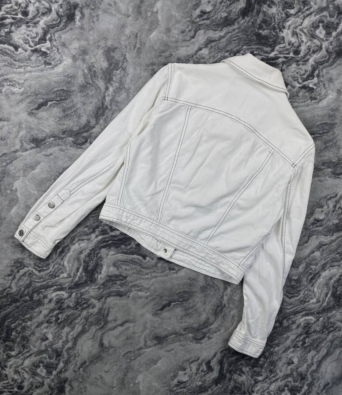 Dolce & Gabbana Dolce & Gabbana J&ANS Denim Jacket Women Size M White Size M / US 6-8 / IT 42-44 - 9 Thumbnail