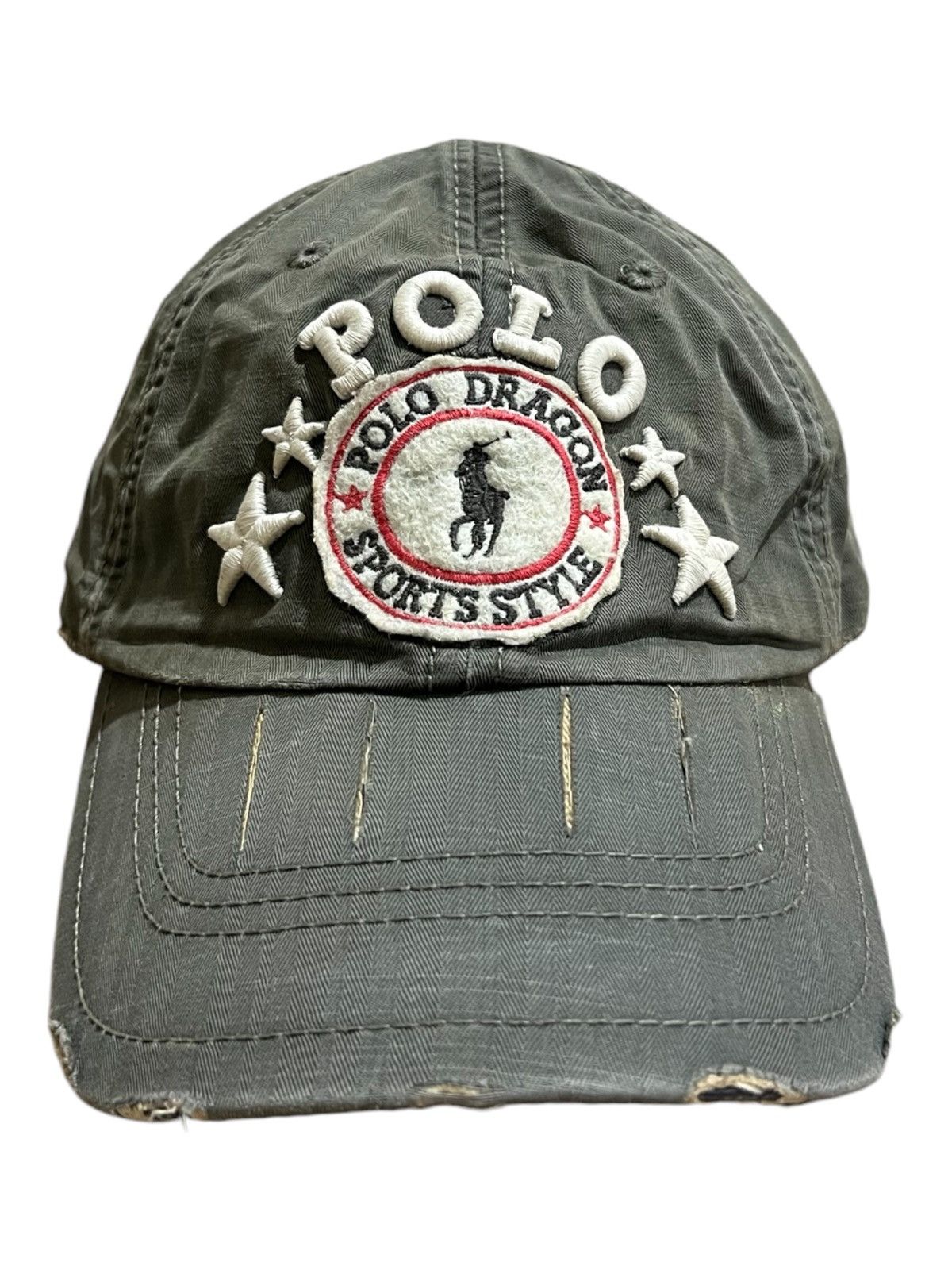 Lo Life Old Polo Ralph Lauren Polo Dragon Distressed Cap Size ONE SIZE - 3 Thumbnail
