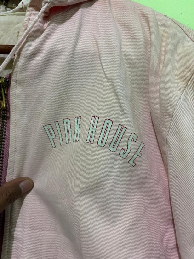 Pink House Vintage Pink House Bomber Jacket Big Logo Design With Hoodie Size US M / EU 48-50 / 2 - 15 Thumbnail