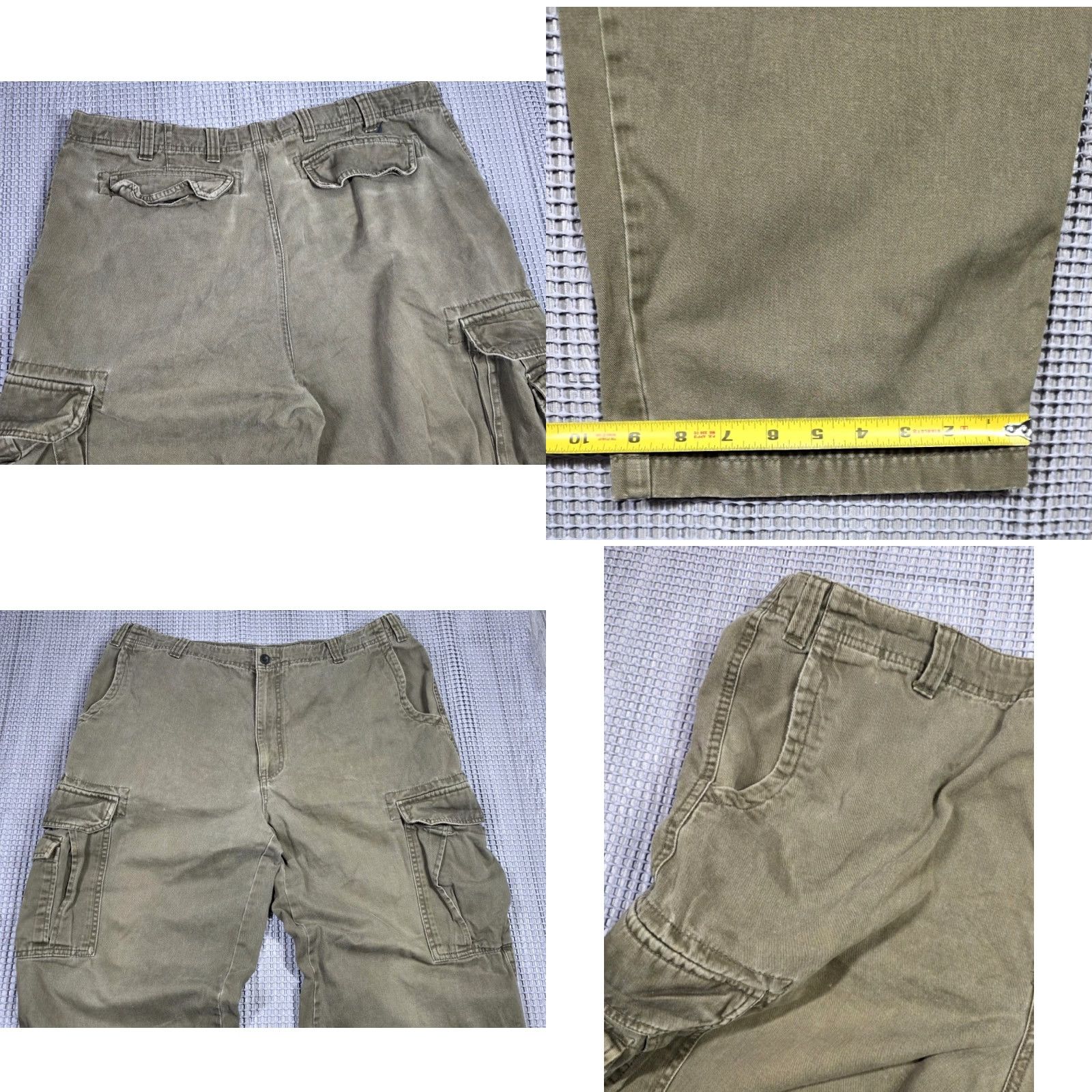 Nautica VINTAGE Nautica Pants 38x30 Cargo Wide-Leg Canvas Olive Green 90s Army Grunge Hip Hop Club Clip... Size US 38 / EU 54 - 8 Thumbnail