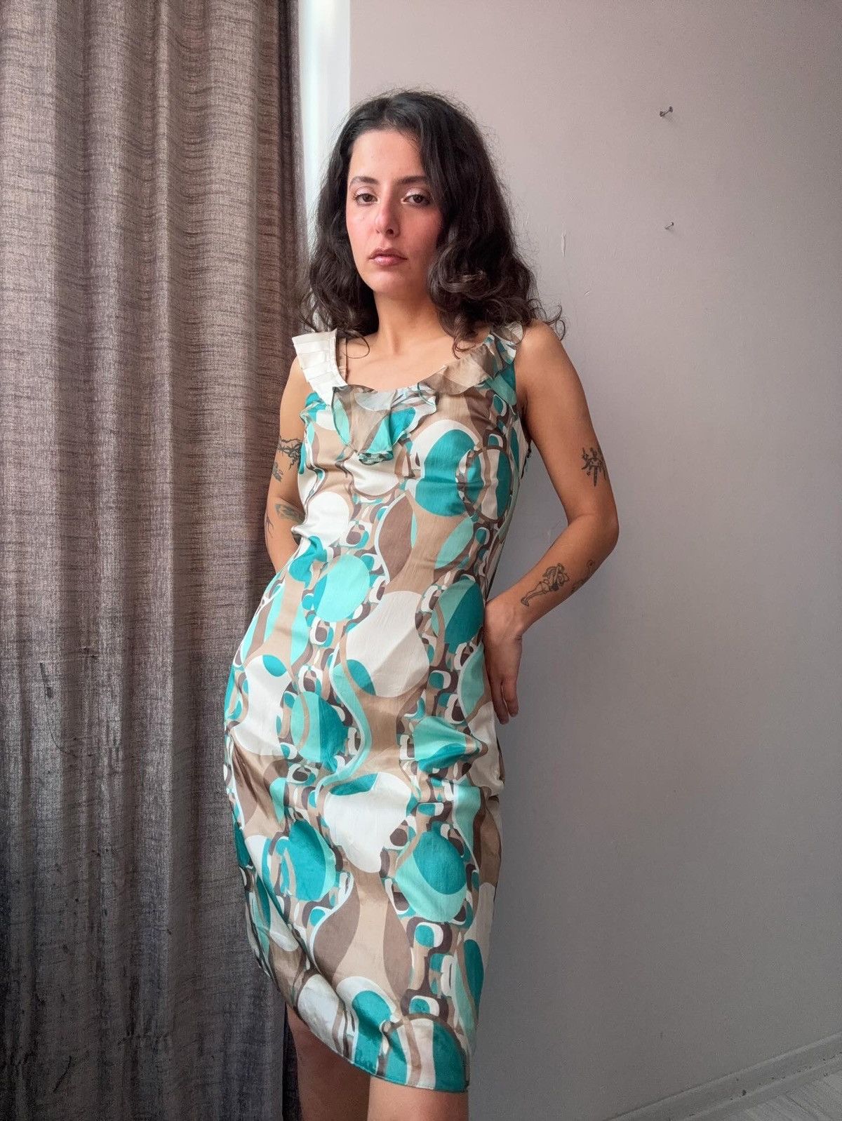 Vintage Silk dress Size S / US 4 / IT 40 - 2 Thumbnail