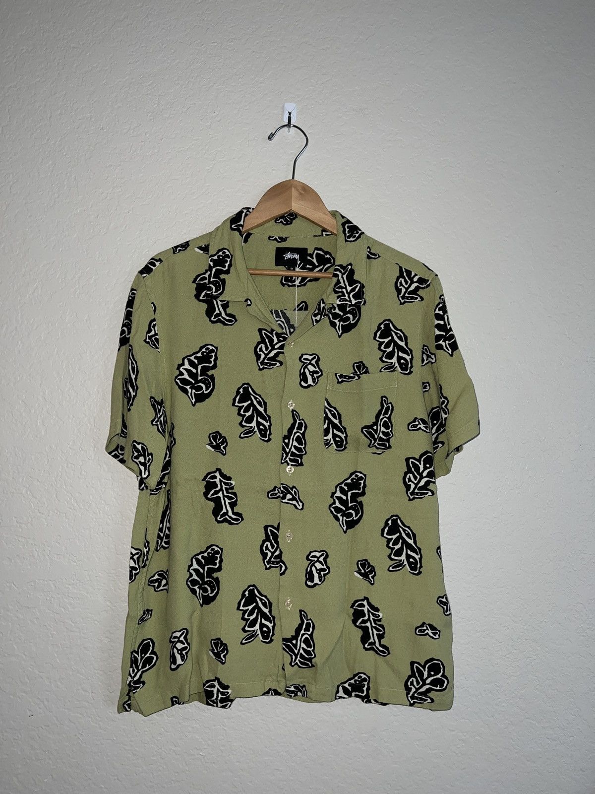 Stussy Stussy Leaves Pattern Shirt Size US M / EU 48-50 / 2 - 2 Thumbnail