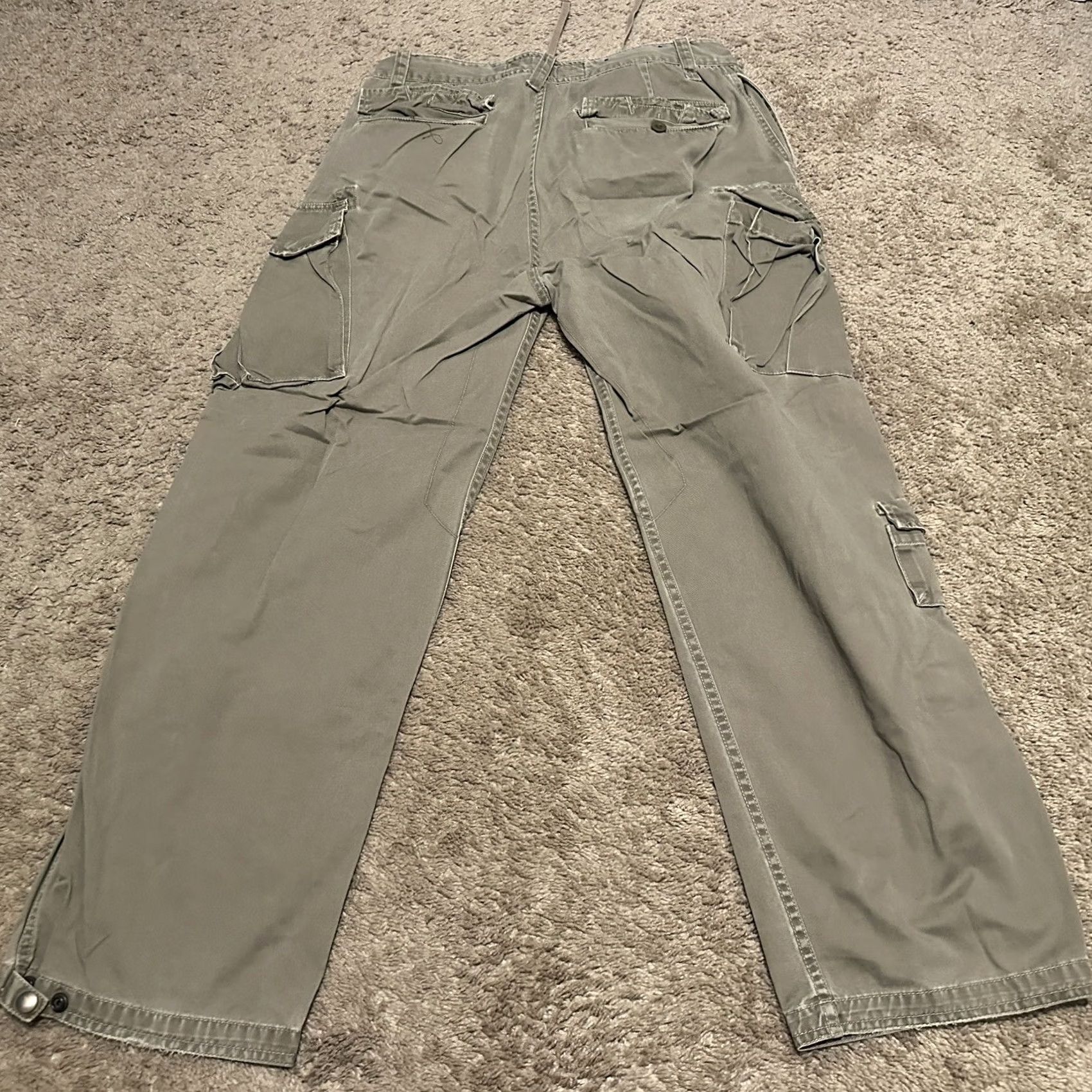 Nautica VINTAGE Nautica Pants Cargo Utility Grunge Skater Y2K Paratrooper 32x30 Khaki Mens Size US 32 / EU 48 - 3 Thumbnail