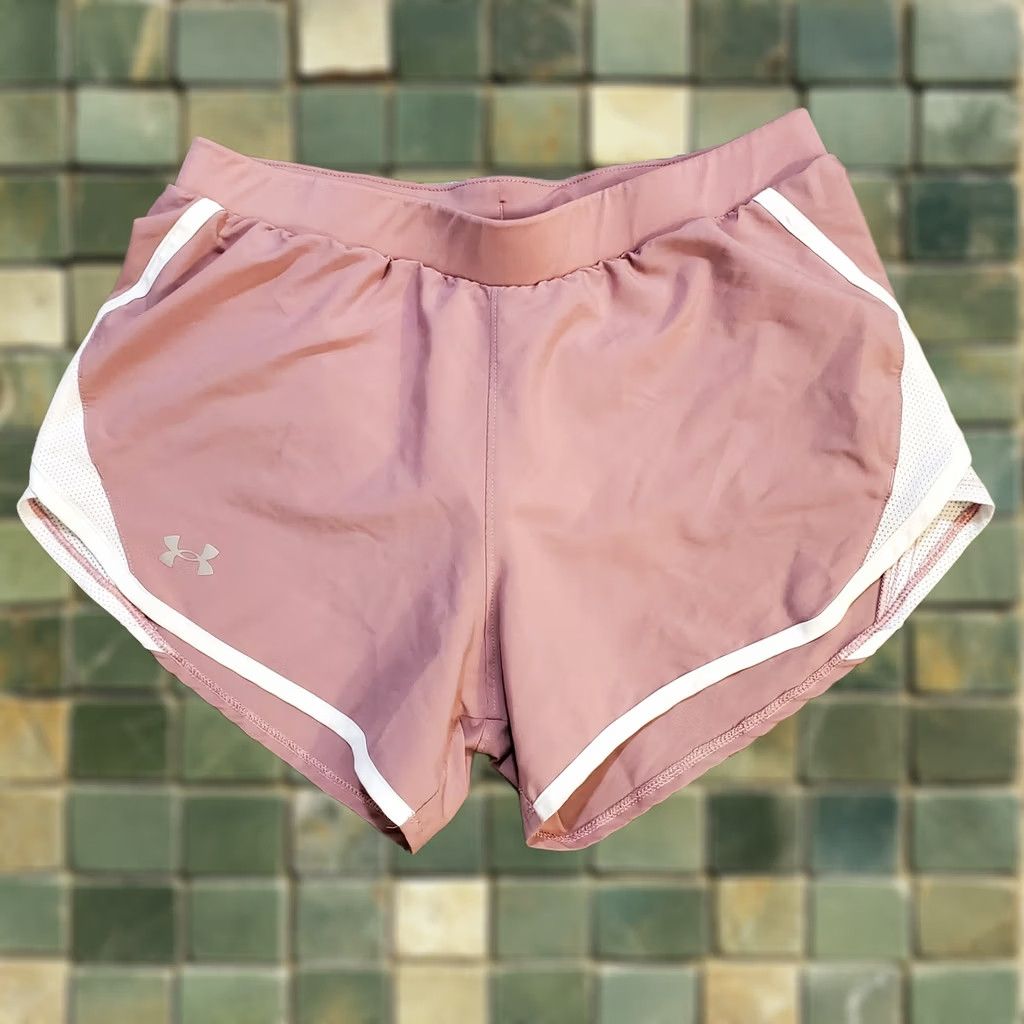 Under Armour Under Armour Womens Sport Shorts Pink Mauve Athletic Running Sz Medium Polyester Leggings Size 32" / US 10 / IT 46 - 1 Thumbnail