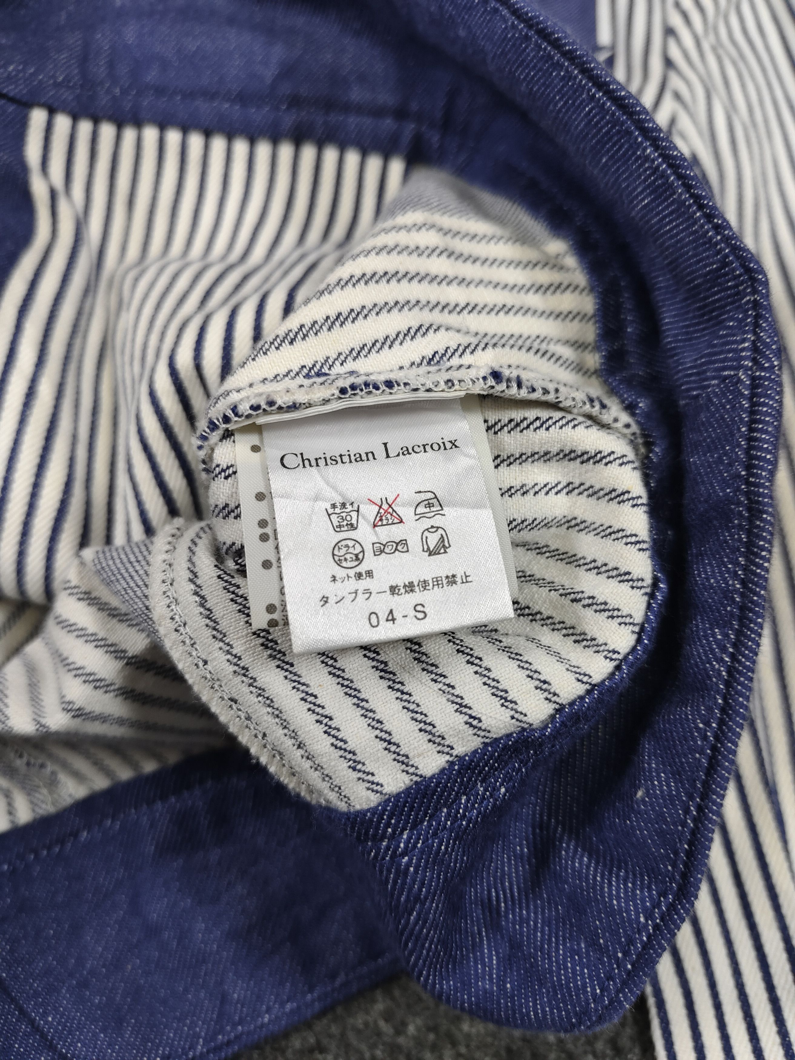 Christian Lacroix 00s Christian Lacroix Jeans Y2K Archive Striped Denim Blazer Size M / US 6-8 / IT 42-44 - 10 Thumbnail
