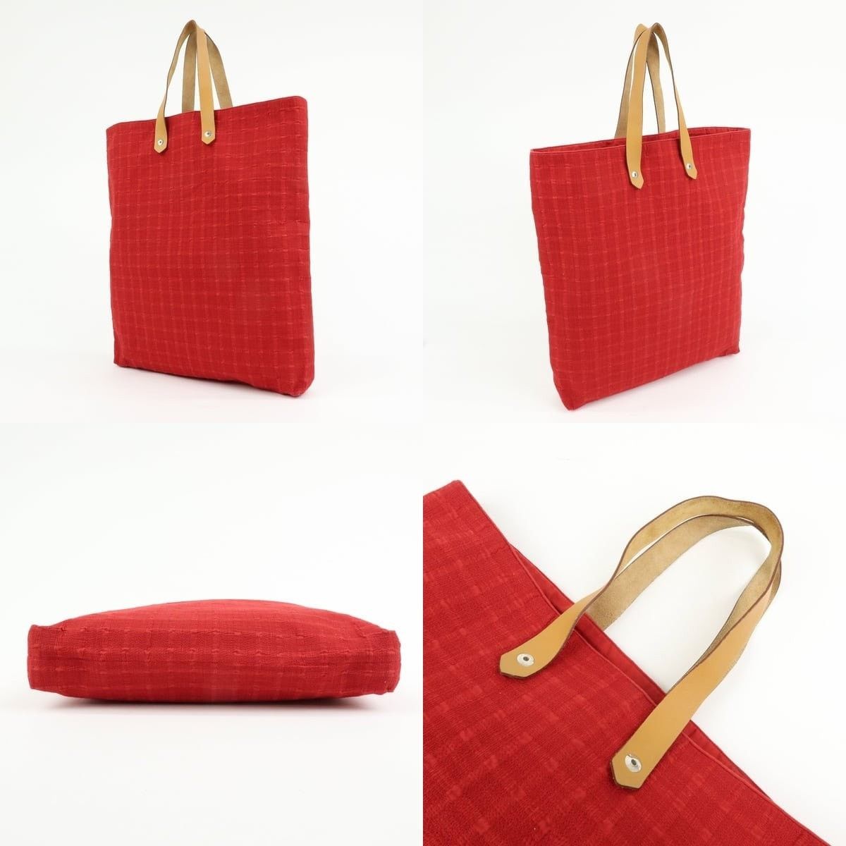 Hermes Hermes Amedaba GM Canvas Tote Red Size ONE SIZE - 3 Thumbnail