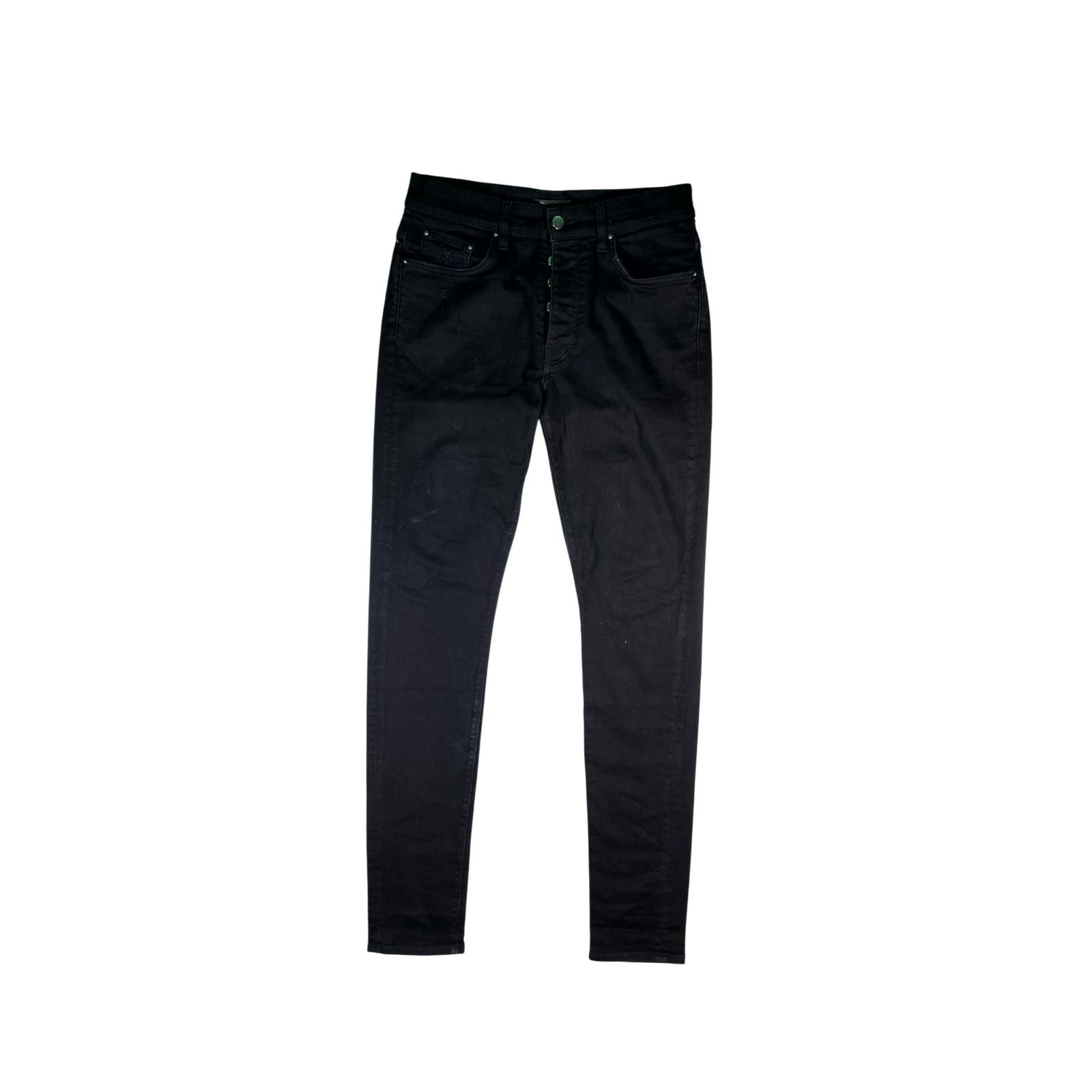 Amiri Amiri Plain Thrasher Black Wash Jeans Size US 33 - 1 Thumbnail
