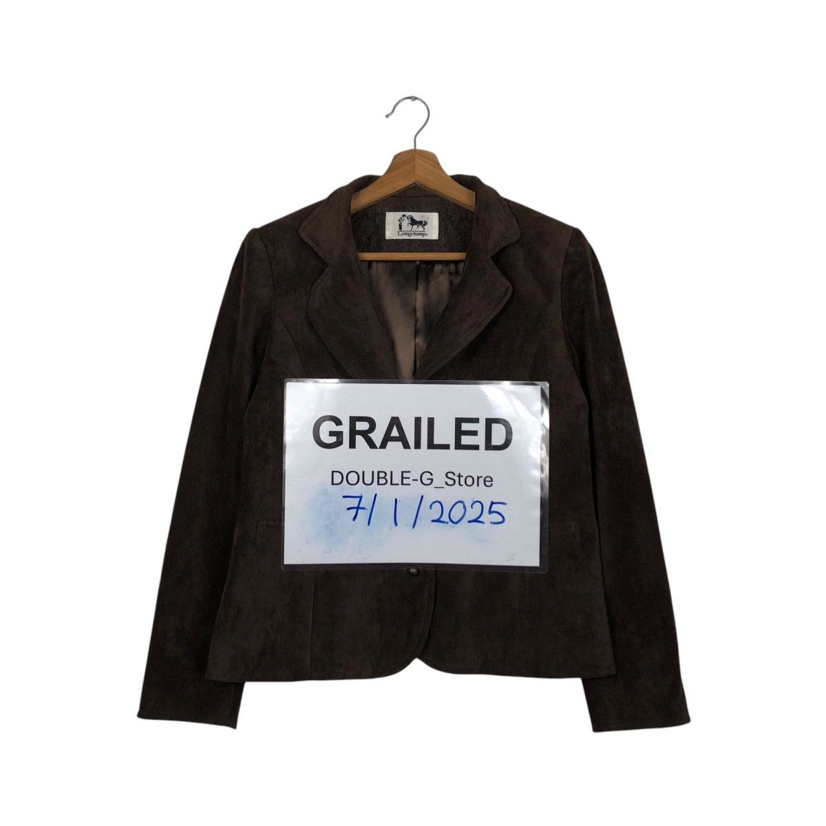 📌Cropped Suede Leather Jacket Longchamp