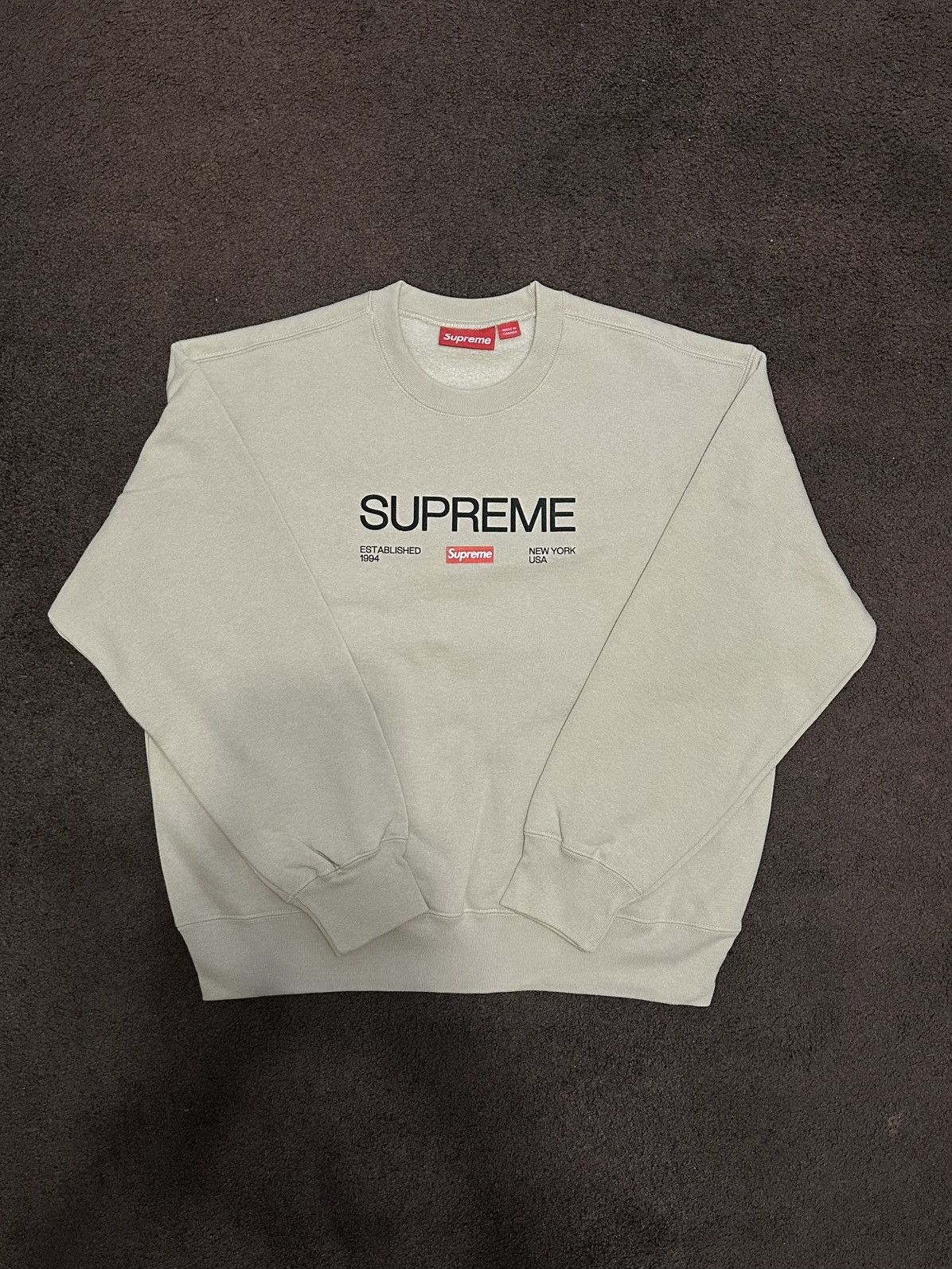 Supreme Supreme Established Crewneck Clay (Size Medium) Size US M / EU 48-50 / 2 - 1 Preview