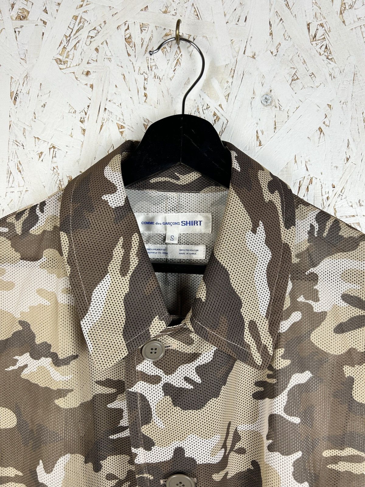 Comme des Garcons SHIRT Comme Des Garcons Shirt Mesh Camo Trench Coat S10104 S Size US S / EU 44-46 / 1 - 2 Thumbnail
