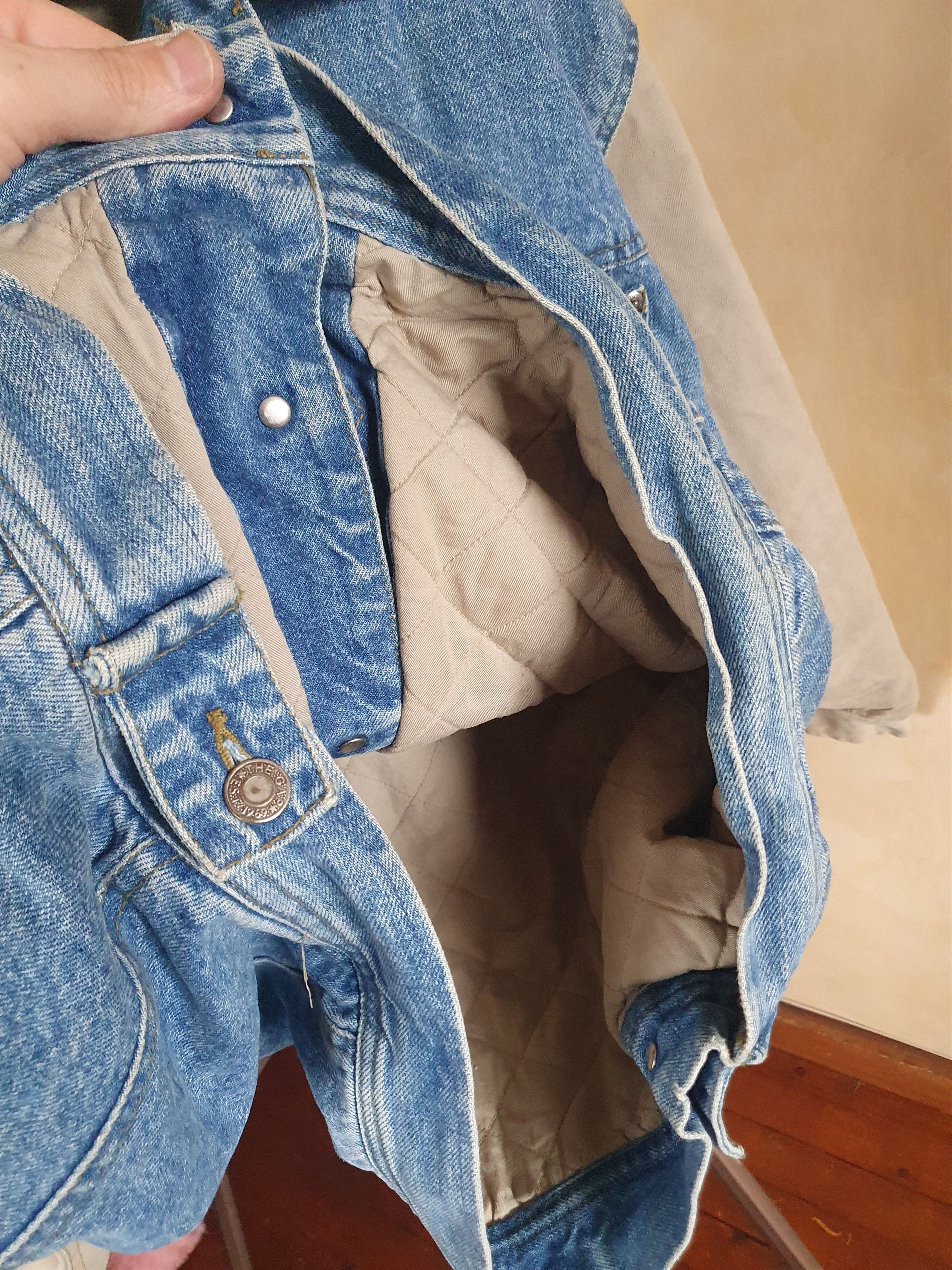 Gap × Vintage Gap Denim Trucker Jacket 2 Tone Vintage Quilted sz XL Size US XL / EU 56 / 4 - 14 Thumbnail