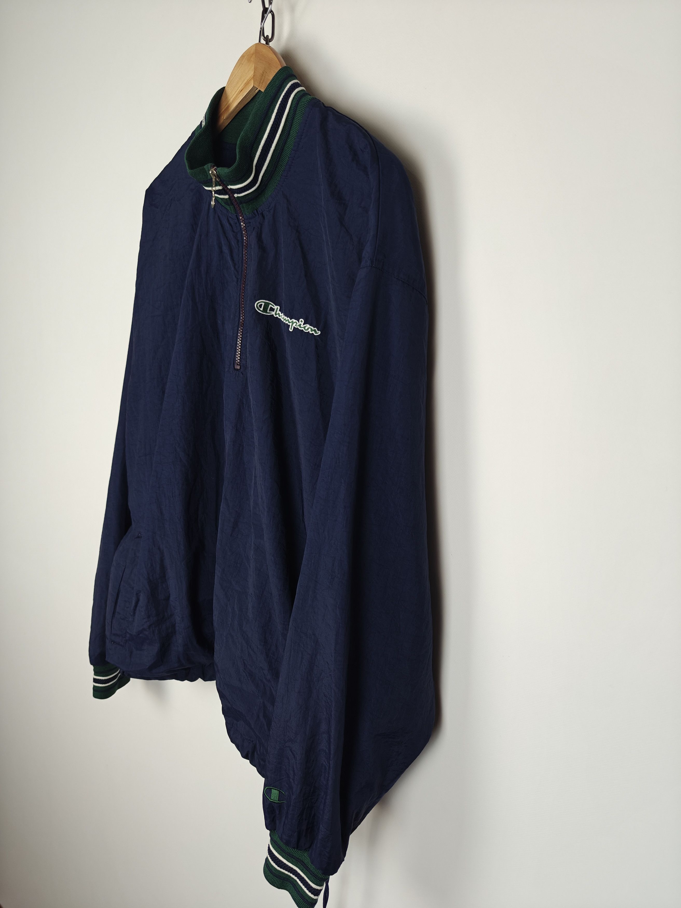 Champion Champion Jacket VTG 1/4 Zip Nylon Blue size XL Size US XL / EU 56 / 4 - 8 Thumbnail
