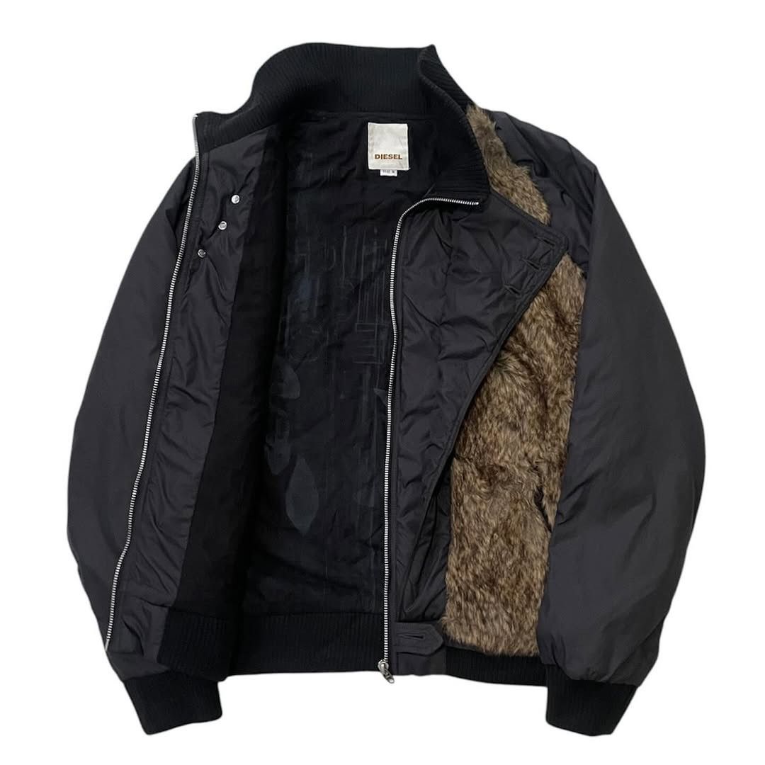 Diesel 00’s DIESEL Fur Black Bomber Jacket Size US M / EU 48-50 / 2 - 4 Thumbnail