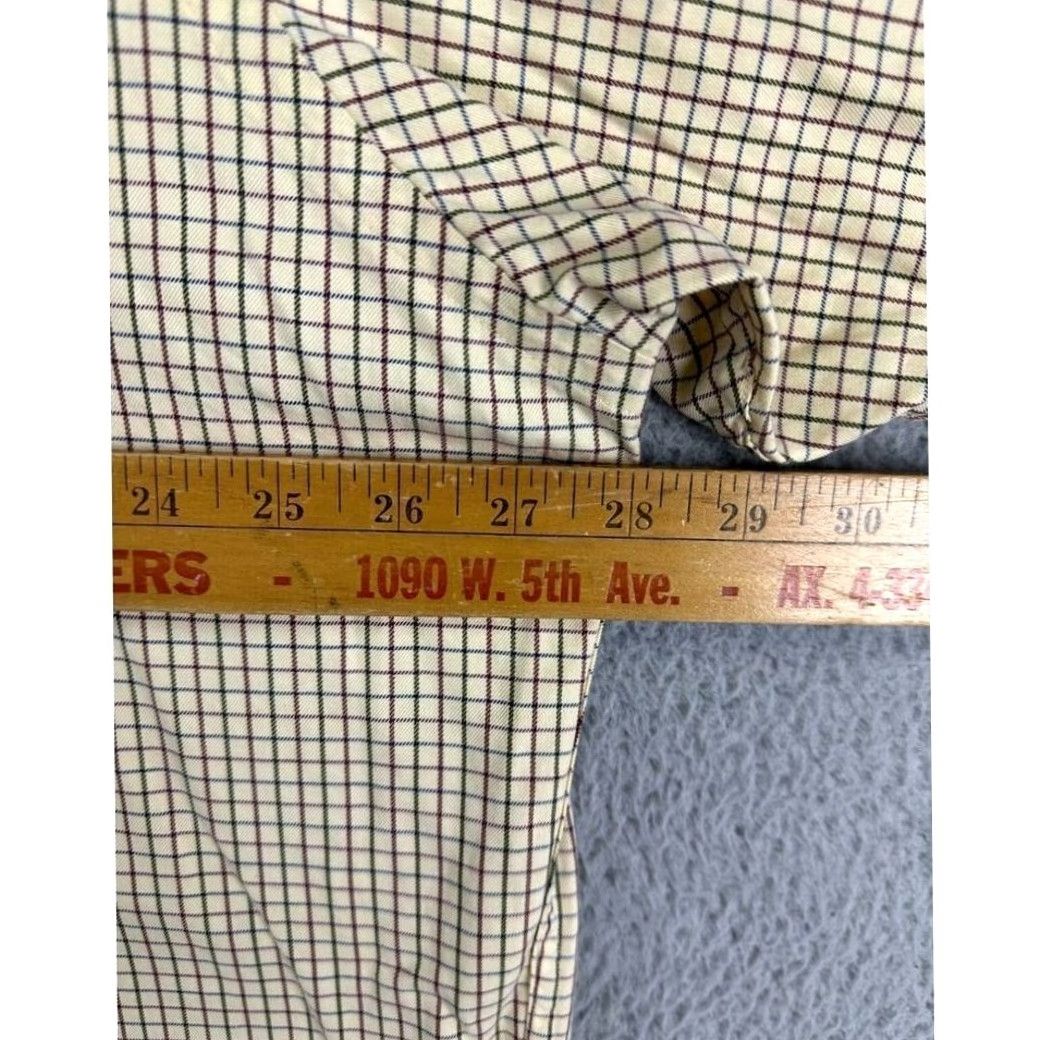 Ralph Lauren Polo Ralph Lauren Shirt Mens XL Beige Plaid Button-Up Short Sleeve Pocket Classic Comfort Lofts Lofting Golf Casual Business Nations? Size US XL / EU 56 / 4 - 5 Thumbnail