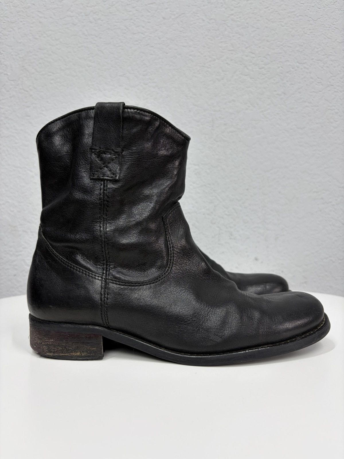 Hedi Slimane AS 98 Vibe Artisan Black Leather Side Zip Ankle Biker Boots Size US 7.5 / EU 40-41 - 5 Thumbnail