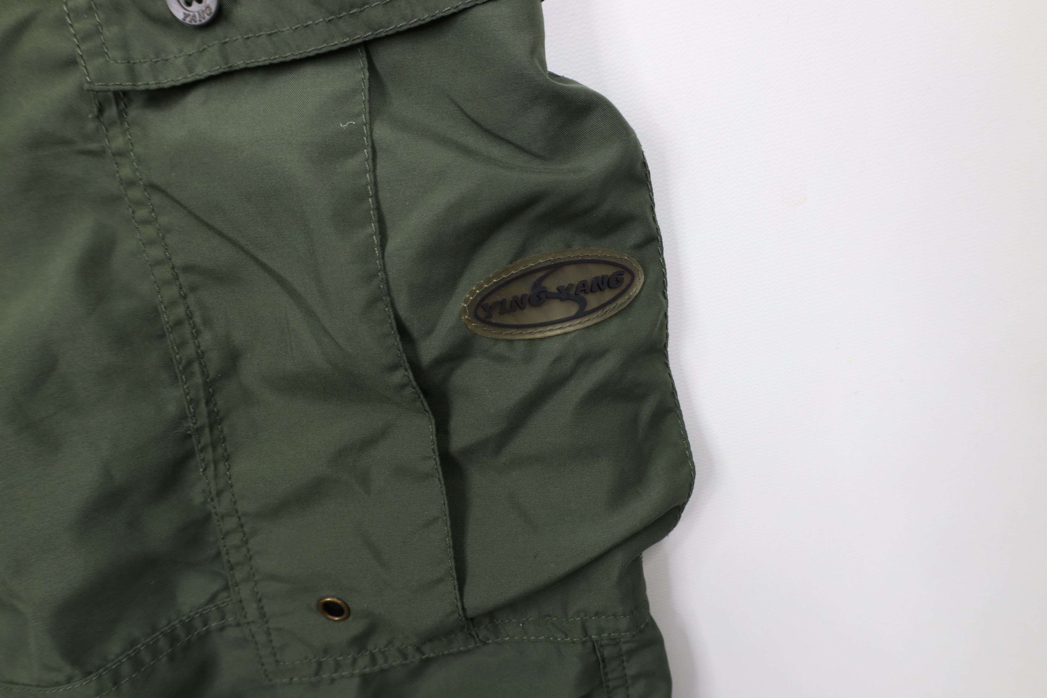 Vintage Vintage 90s Y2K Streetwear Baggy Wide Leg Cargo Pants Green Size US 32 / EU 48 - 6 Thumbnail