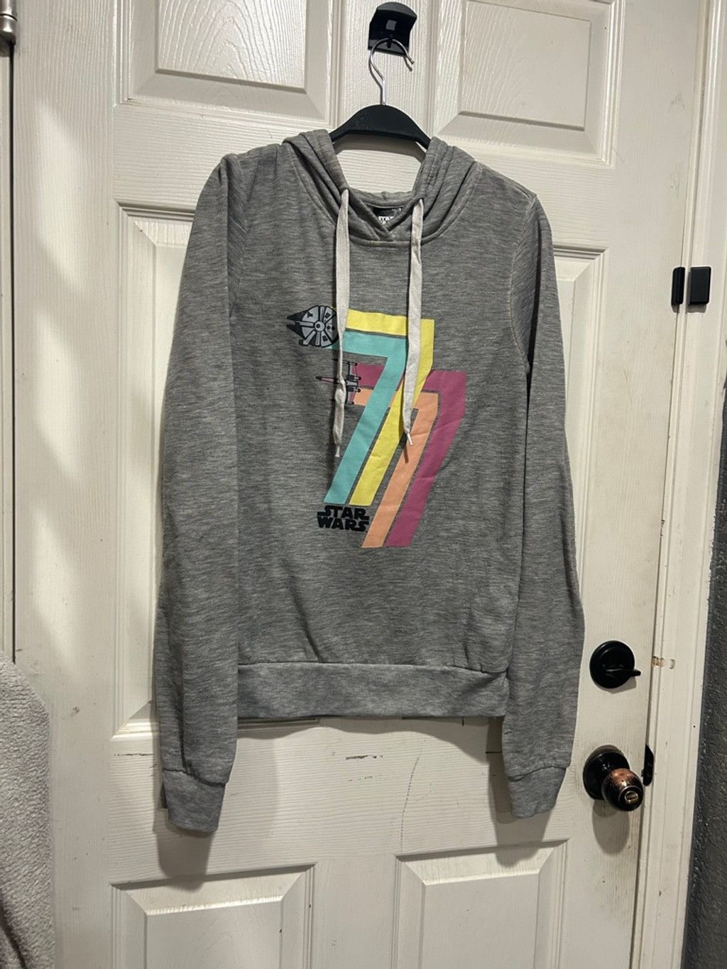 Star Wars Women's STAR WARS Gray Multicolor Graphic Hoodie S Size S / US 4 / IT 40 - 1 Thumbnail