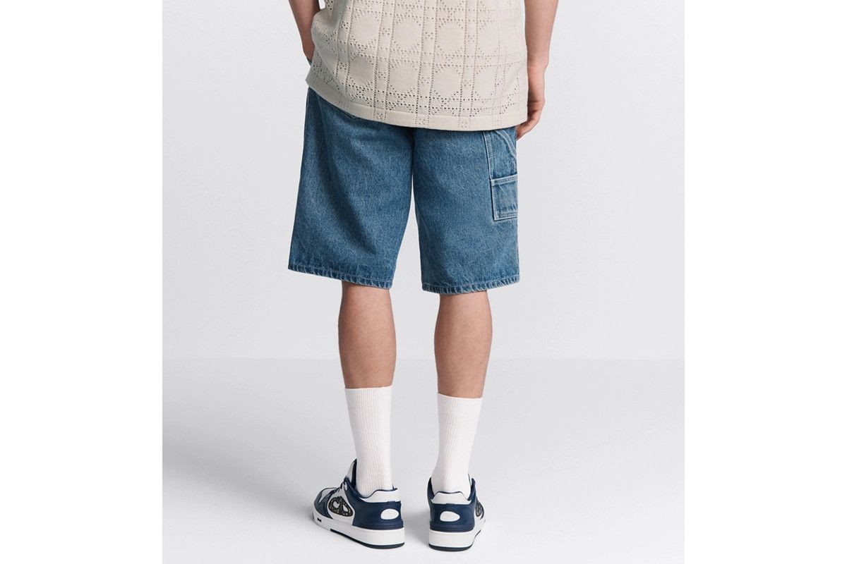 Dior o1bcso1str0226 Cannage Carpenter Bermuda Shorts in Blue Size US 36 / EU 52 - 6 Thumbnail