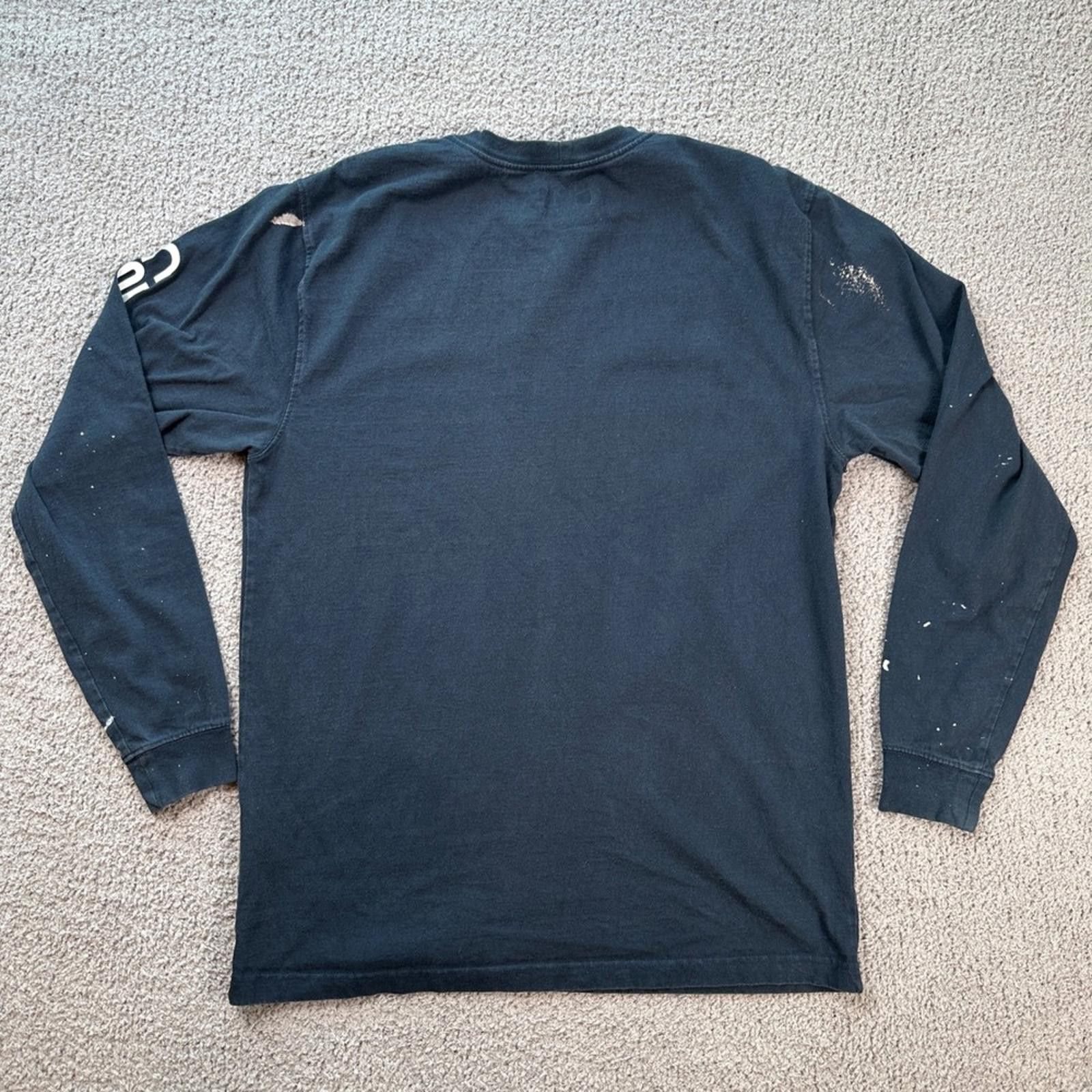 Carhartt Carhartt Loose Fit Long Sleeve T Shirt Men's Medium Navy Size US M / EU 48-50 / 2 - 2 Thumbnail