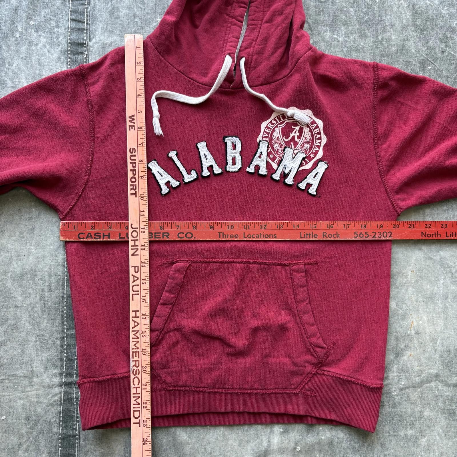 Vintage Vintage Y2K Alabama Crimson Tide Grunge Thermal Lined Hoodie Size M / US 6-8 / IT 42-44 - 3 Thumbnail