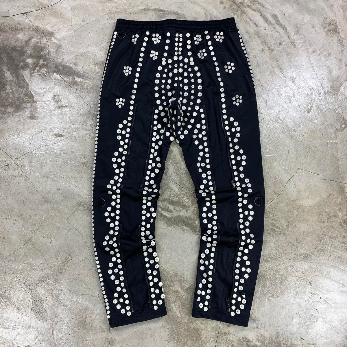Adidas × Jeremy Scott FW2013 ‘Pearly King / Pearly King’ Button Covered Track Pant Size US 34 / EU 50 - 1 Thumbnail