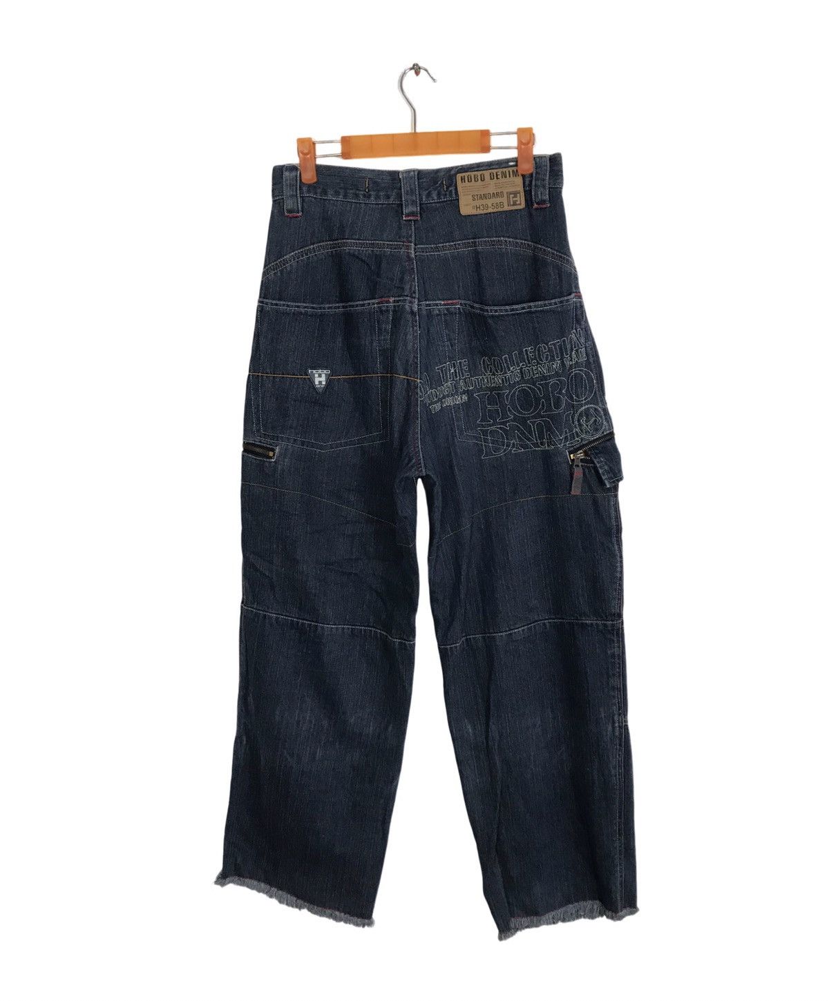 Japanese Brand Hobo Denim Standard Multipocket Cargo Indigo Straight Cut Size US 28 / EU 44 - 2 Thumbnail