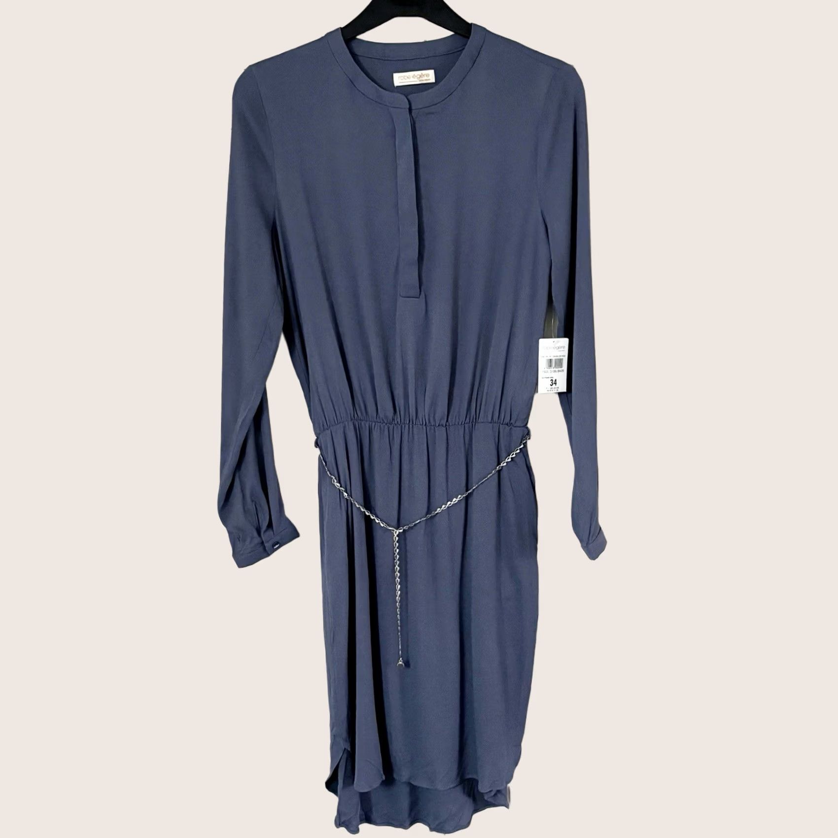 Vintage VINTAGE: No Robe Legere Dress UK 8 Fresh Sky Blue L/S Vera Mont Women’s New With Tags Dress Women UK 8 Spring Summer Autumn Winter"} Size M / US 6-8 / IT 42-44 - 1 Thumbnail