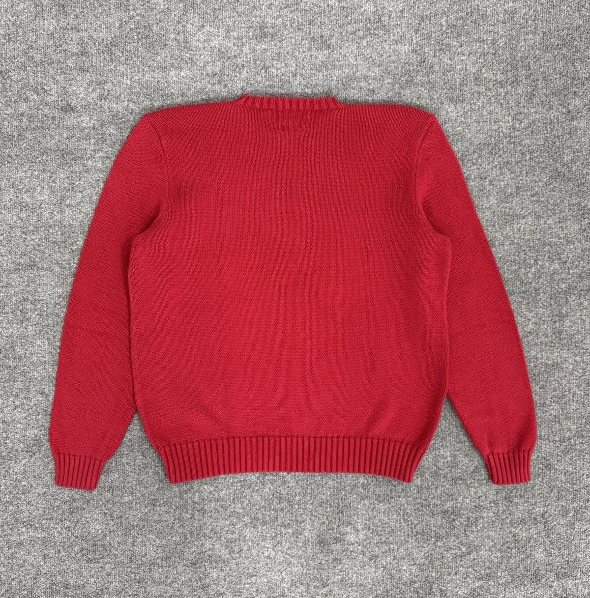Polo Ralph Lauren Vintage Polo Ralph Lauren Red Cotton Crewneck Sweater Size US L / EU 52-54 / 3 - 6 Thumbnail