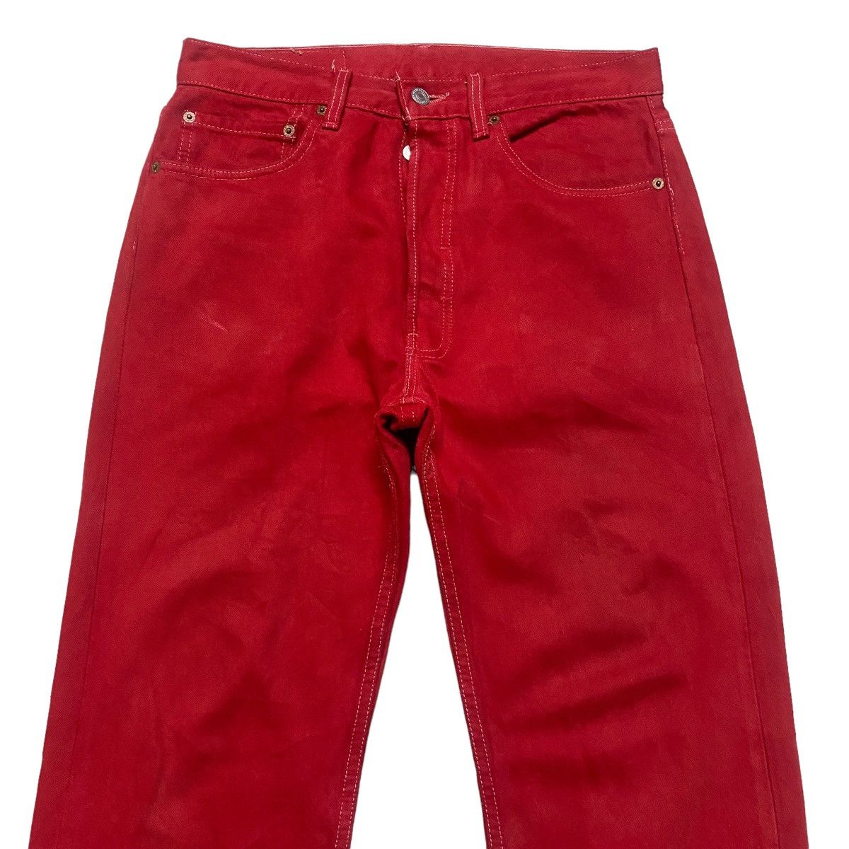 Levi's Vintage 80s Levis 501 Red Jeans Size US 31 - 3 Thumbnail