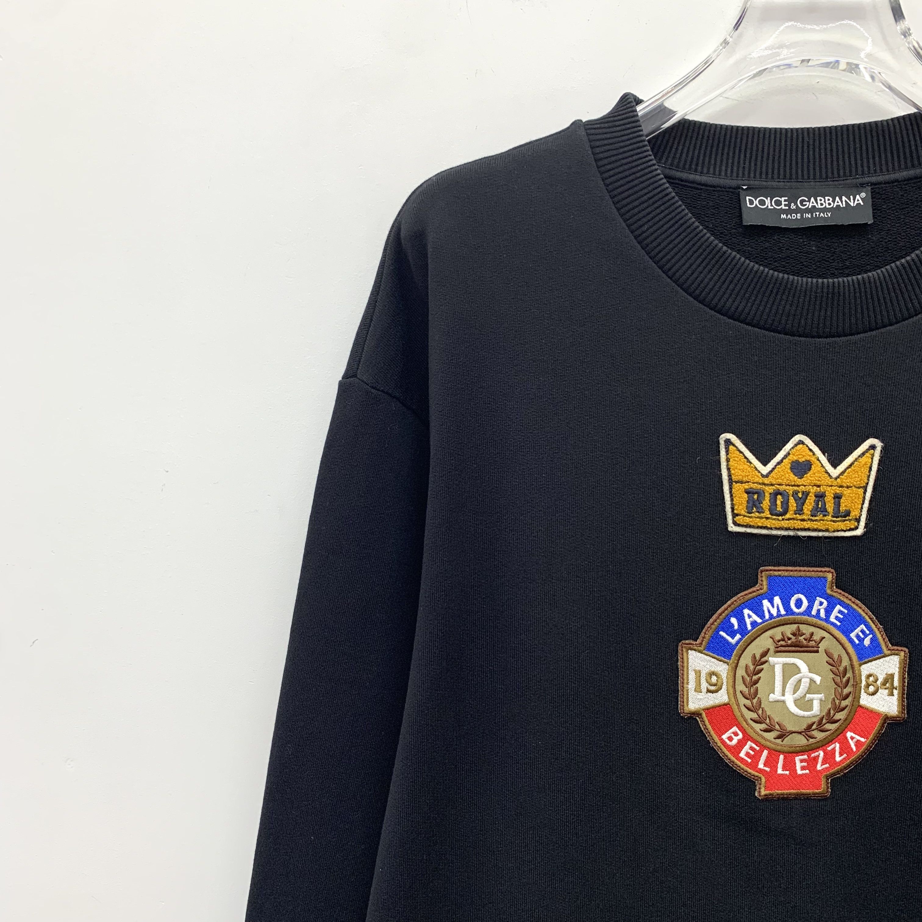 Dolce & Gabbana Dolce Gabbana Crown Embroidered Sweatshirt Black (L) Size US L / EU 52-54 / 3 - 8 Thumbnail