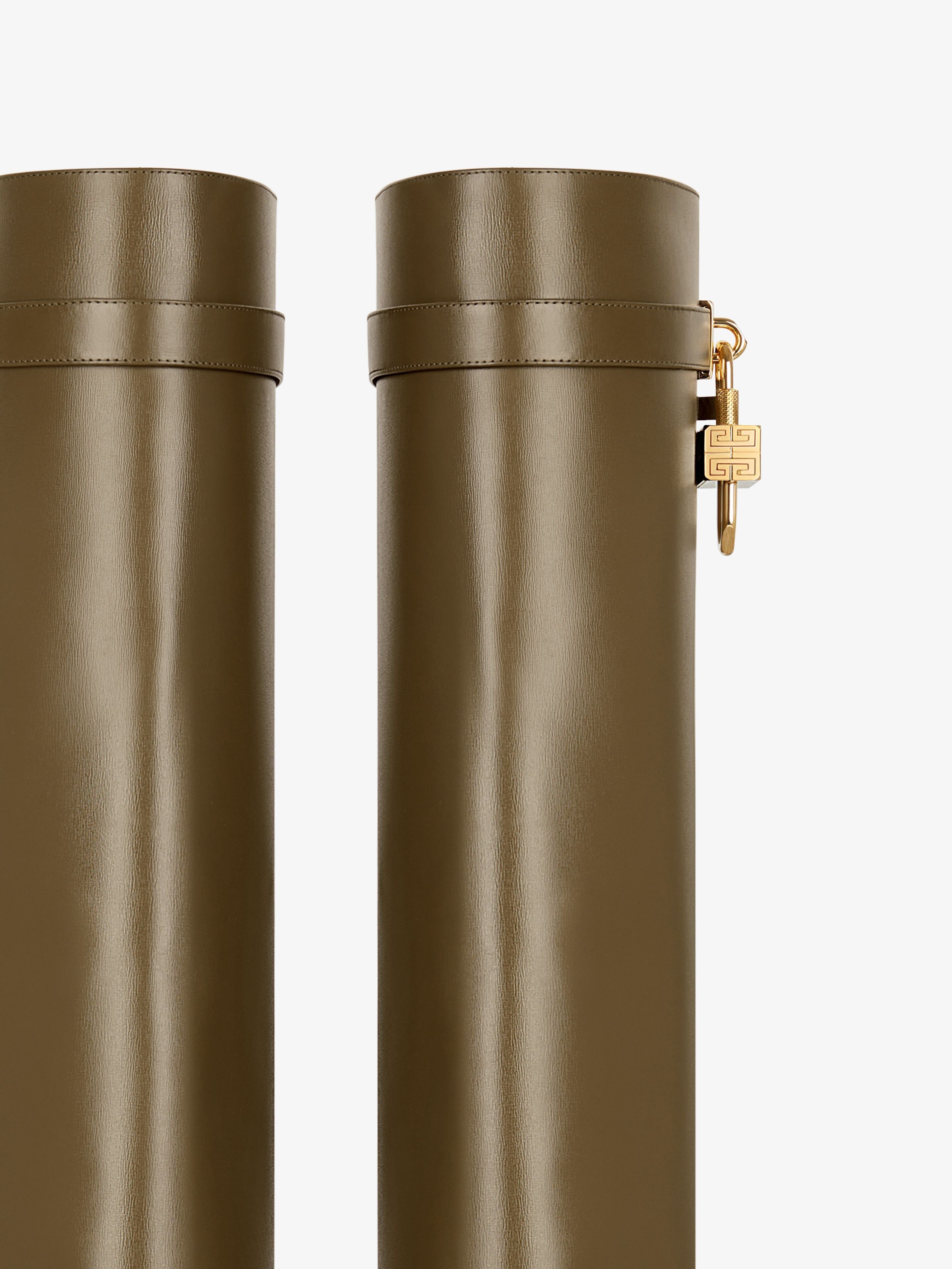 Givenchy oc11z0725 Shark Lock Boots in Olive Green Size US 7 / IT 37 - 5 Thumbnail