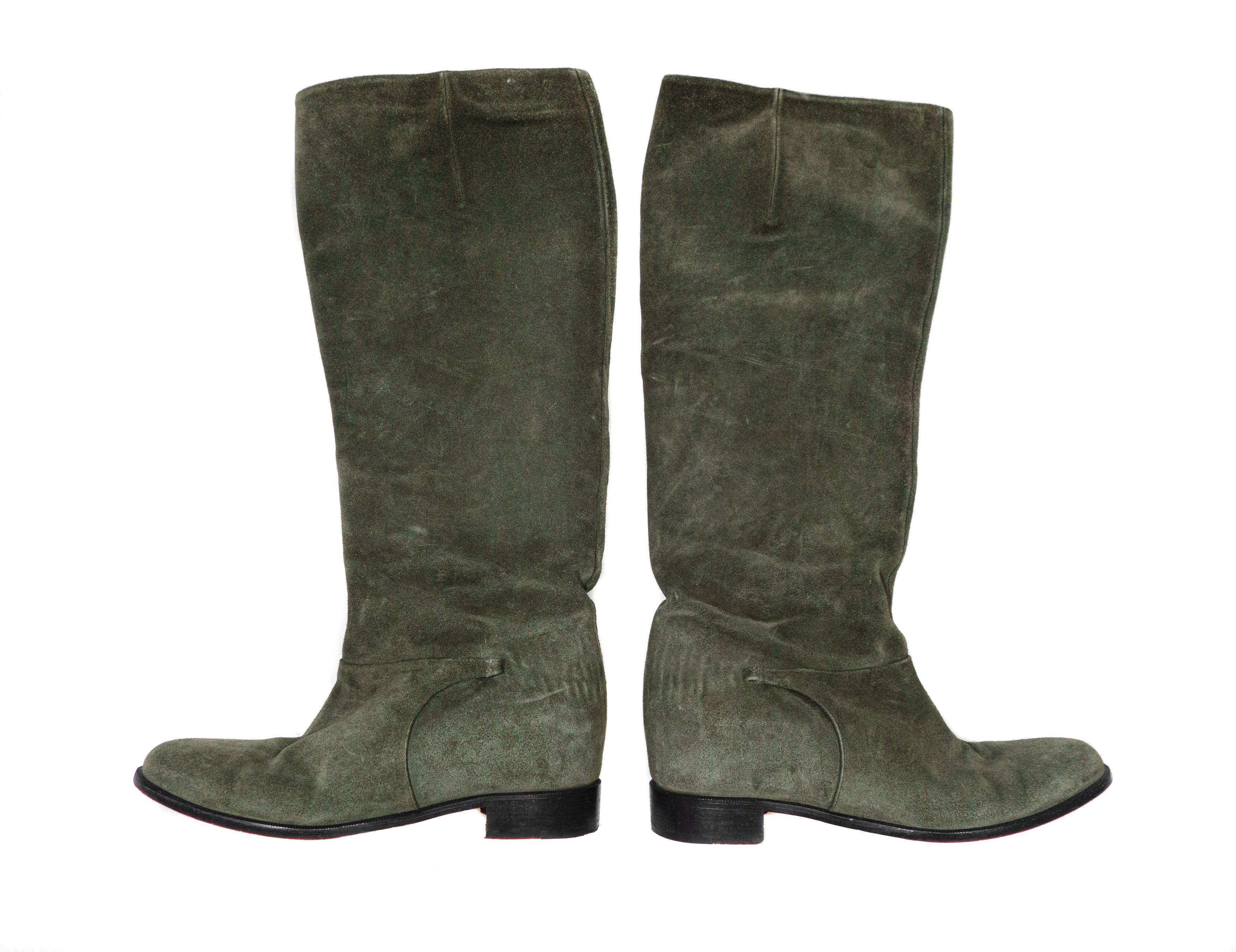 Christian Louboutin Suede High Boots Size US 11.5 / IT 41.5 - 1 Thumbnail