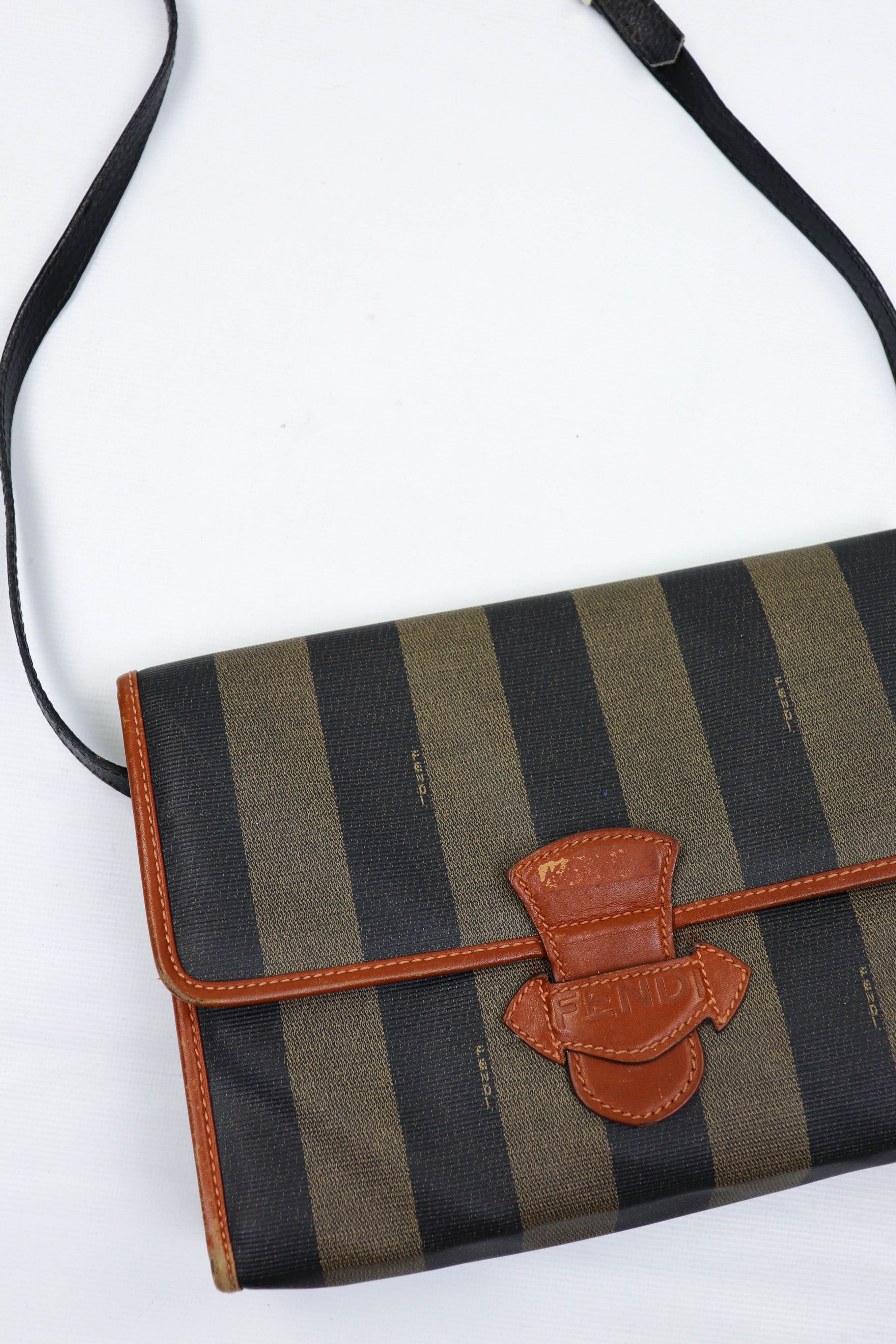 Fendi FENDI Vintage 80s 90s Striped Shoulder/Crossbody Bag Size ONE SIZE - 9 Thumbnail