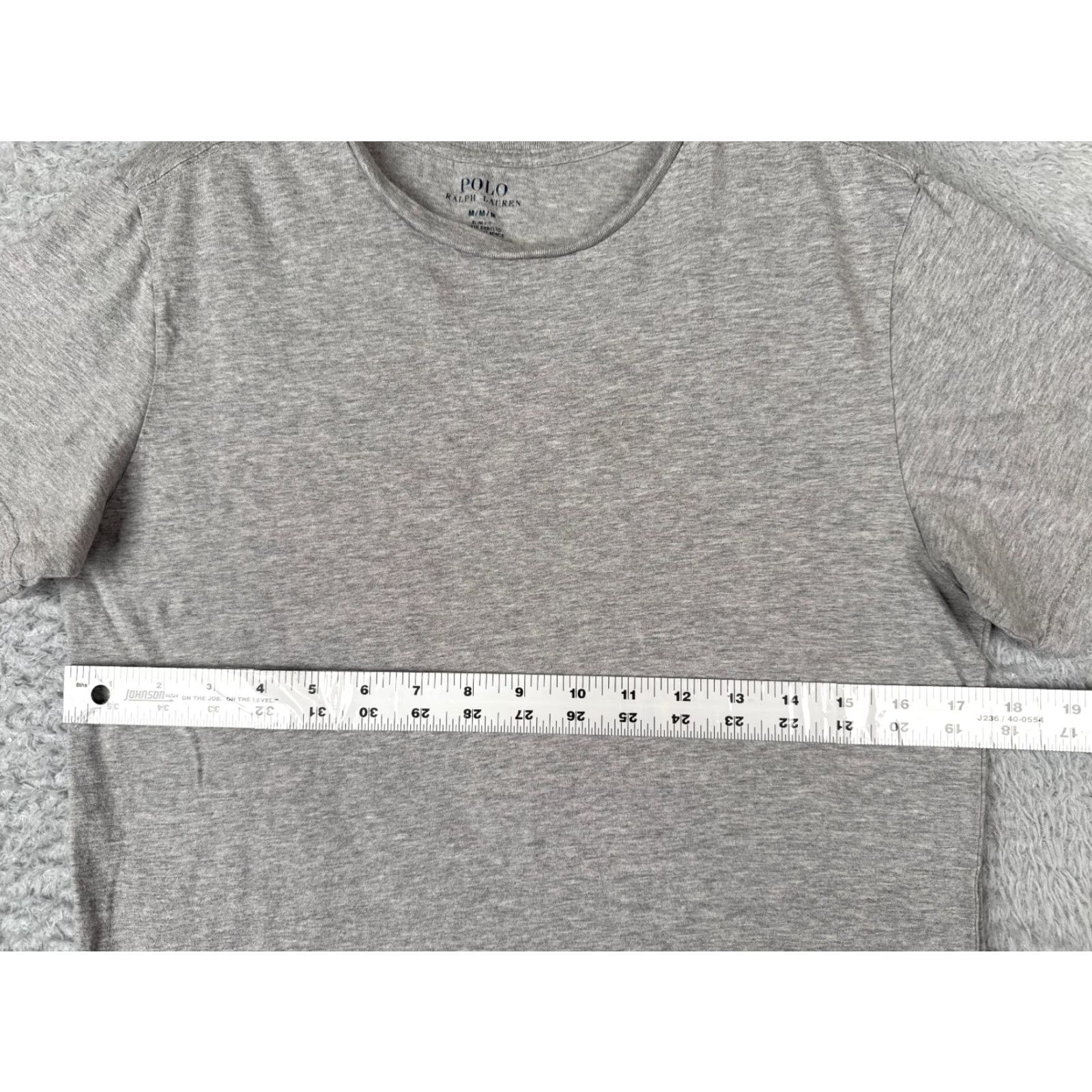 Polo Ralph Lauren Polo Ralph Lauren Shirt Mens Medium Gray Slim Fit 100% Cotton Crew Neck Short Sleeve Classic Size US M / EU 48-50 / 2 - 7 Thumbnail