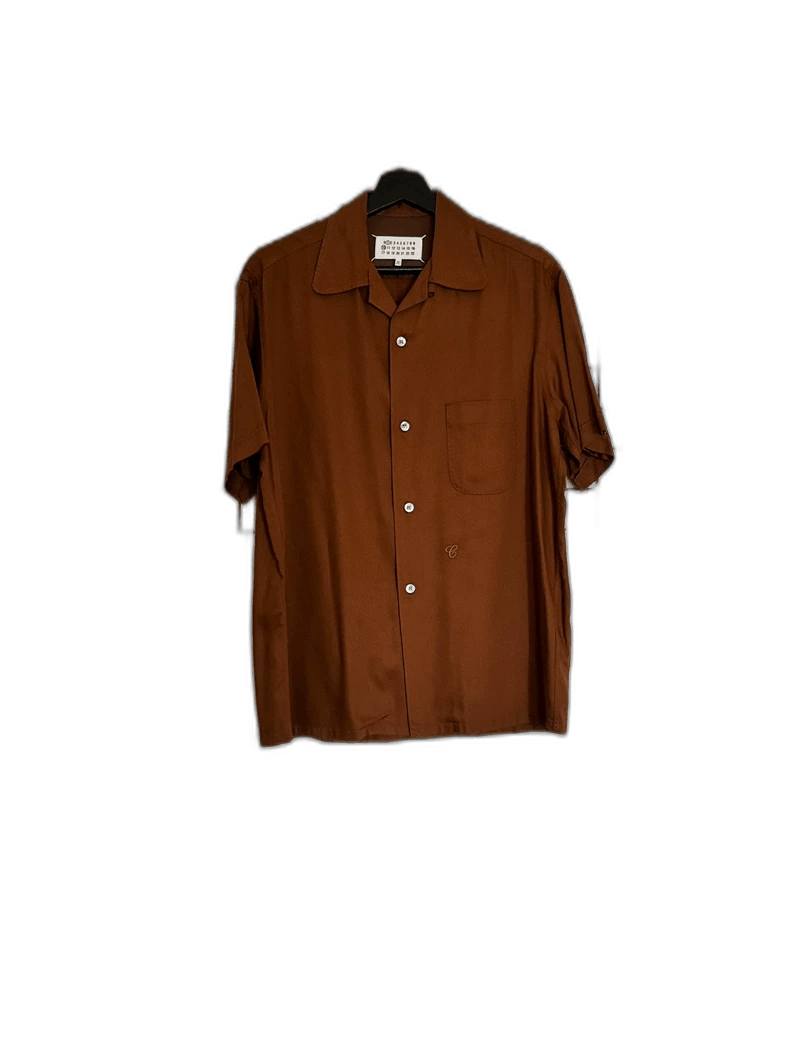 Maison Margiela Maison Margiela Brown Short Sleeve Shirt - dmc Size M / US 6-8 / IT 42-44 - 1 Thumbnail