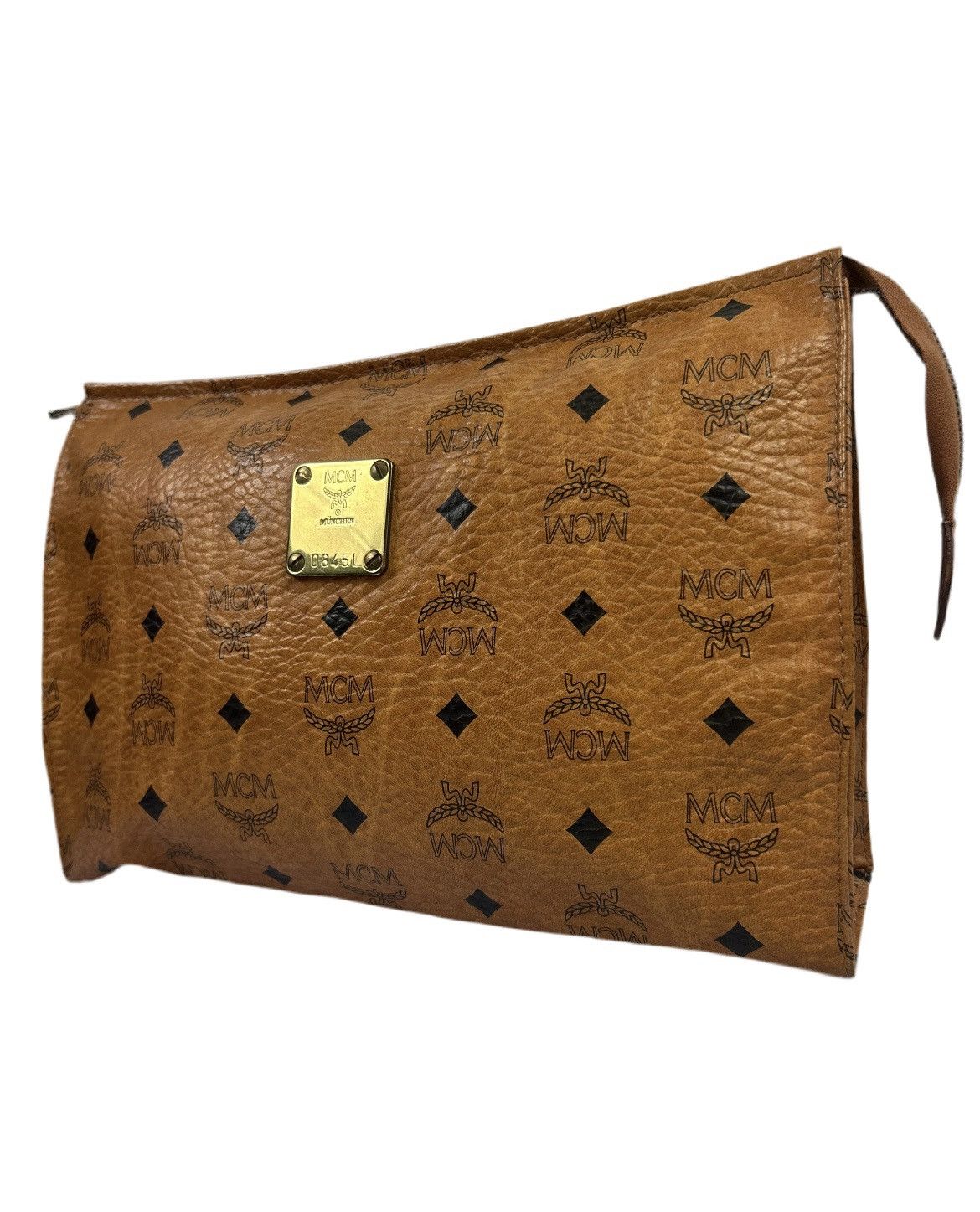 MCM MCM Cognac Leather Clutch Bag Size ONE SIZE - 1 Thumbnail