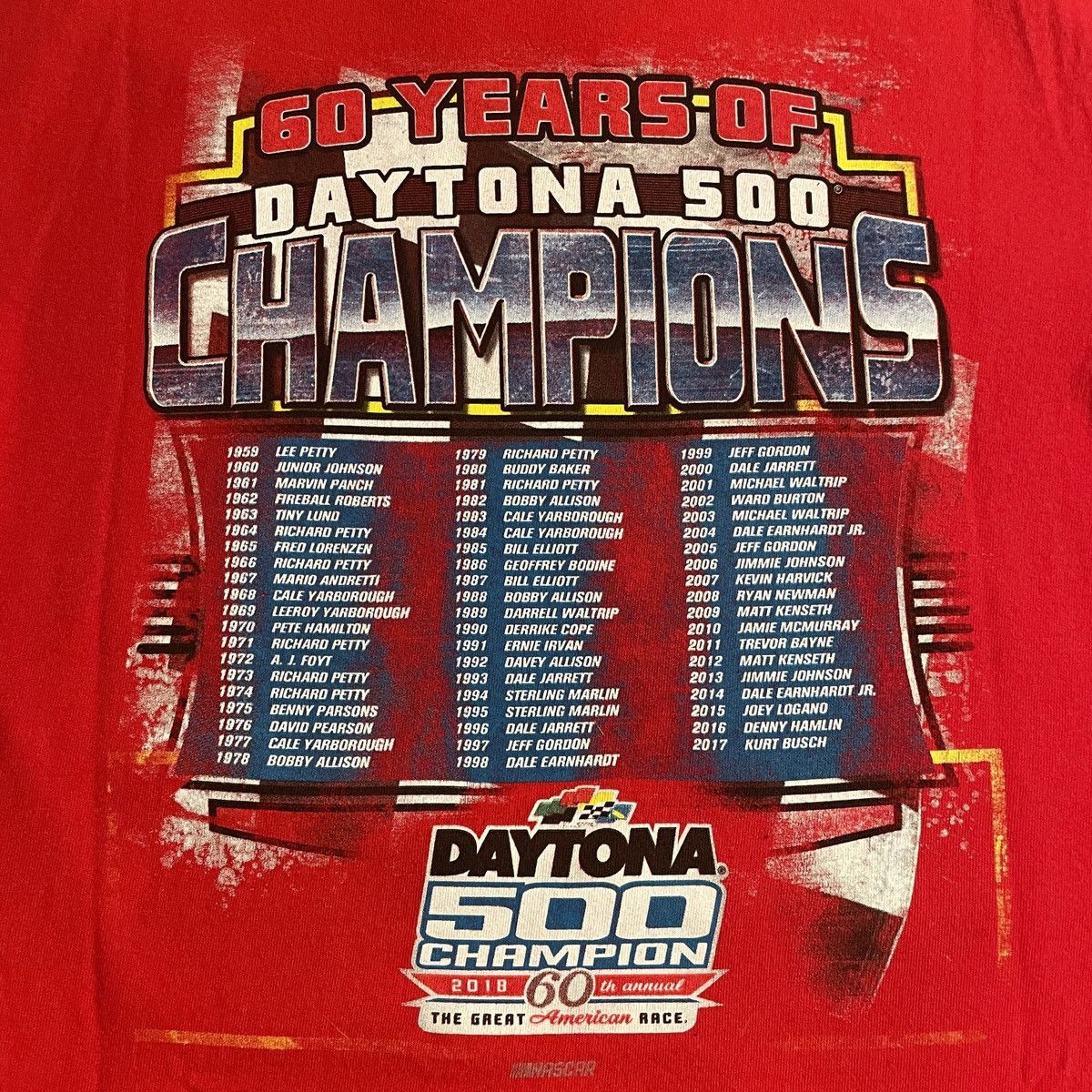 NASCAR 60th Annual Daytona 500 Championship NASCAR T Shirt (2018) Size US M / EU 48-50 / 2 - 4 Thumbnail