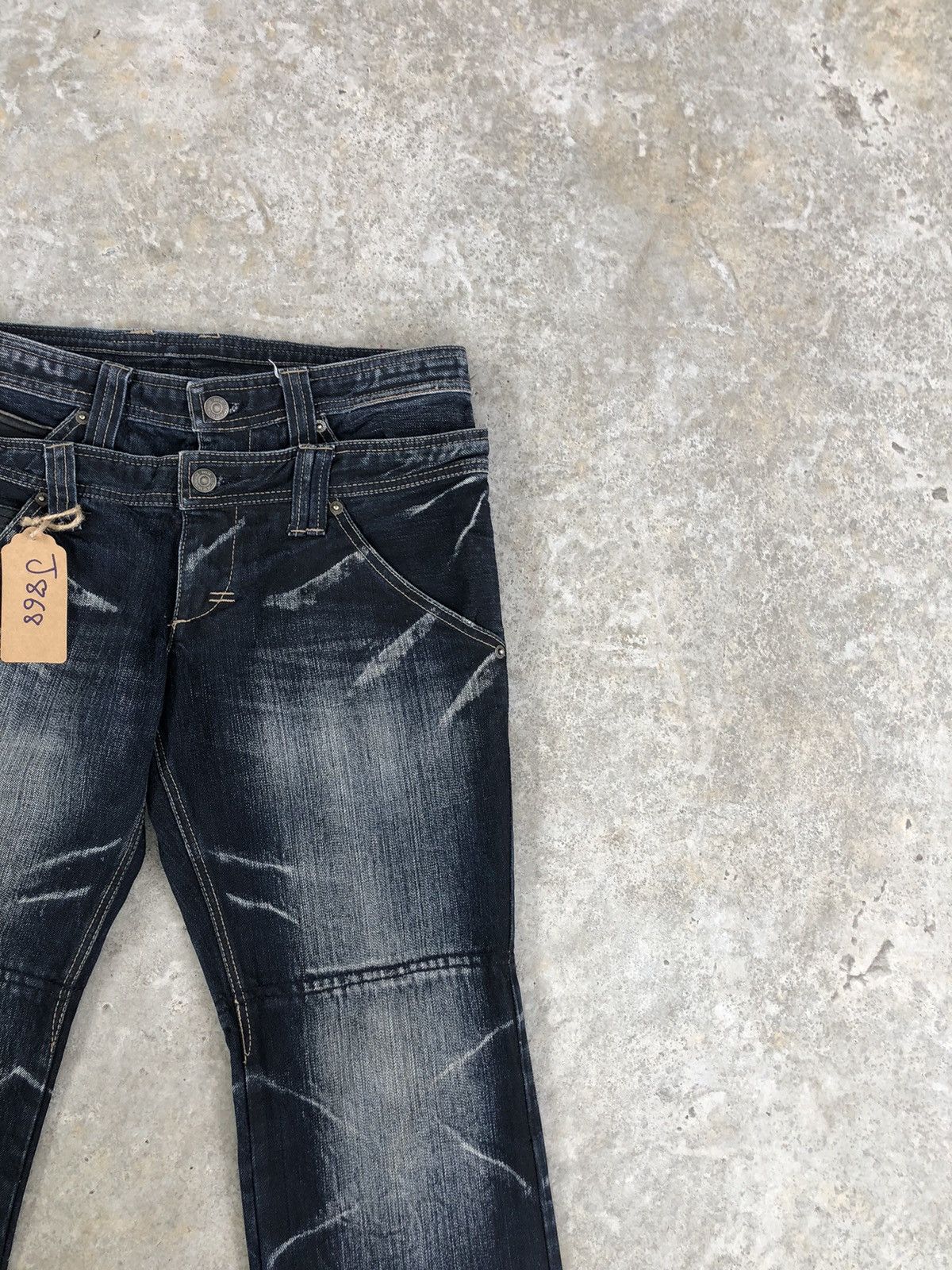 PPFM PPFM Double Waist Distressed Jeans Size US 31 - 5 Thumbnail