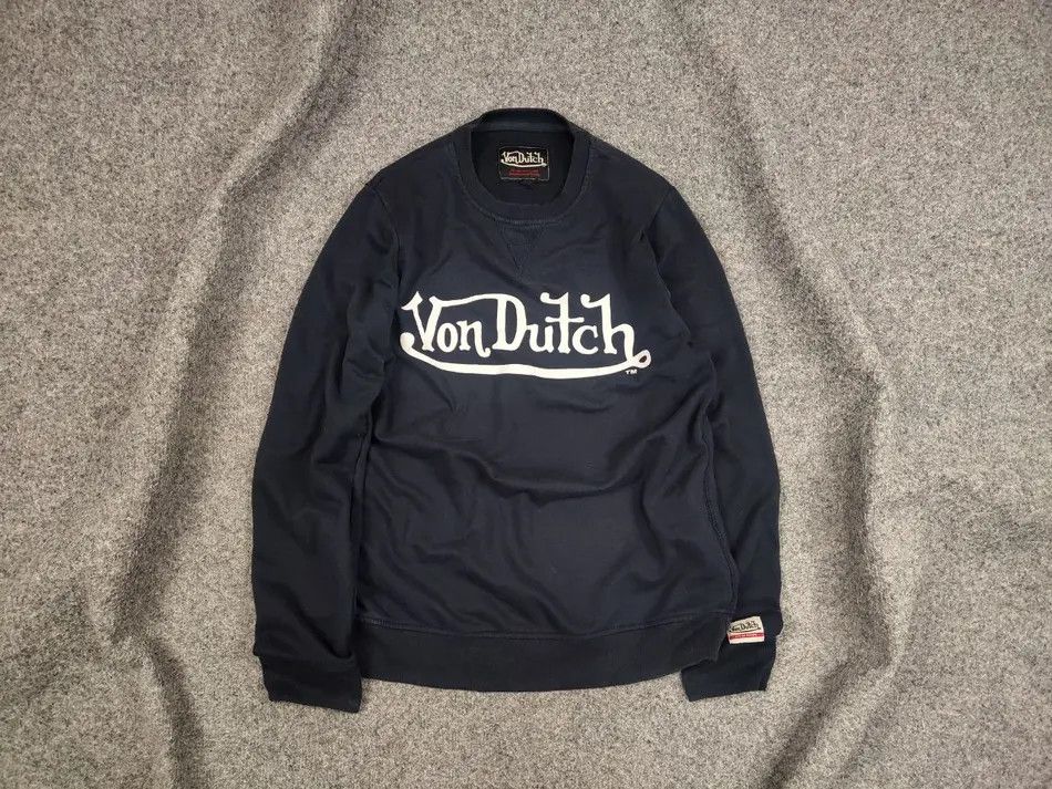 Von Dutch Vintage Von Dutch logo Blue Crew Chek Sweatshirt y2k style Size US M / EU 48-50 / 2 - 3 Thumbnail