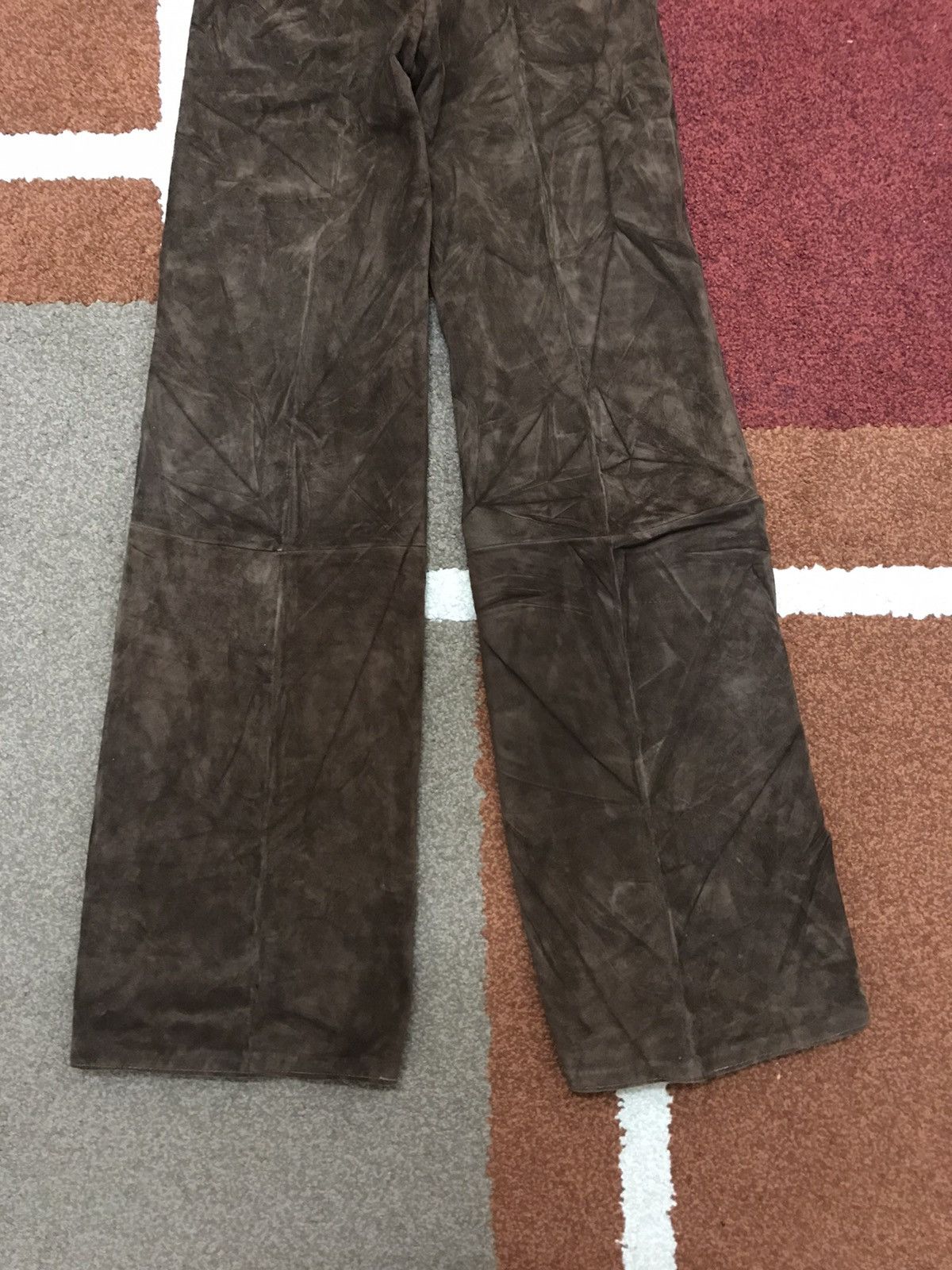 Leather × Vintage AICAD Suede Leather Workwear Jumpsuit Size 23" - 10 Thumbnail