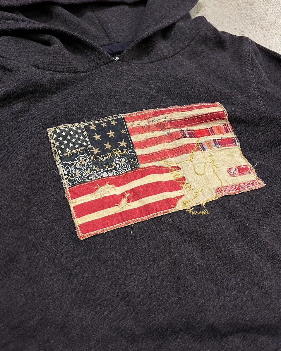 Polo Ralph Lauren Ralph Lauren Purple Grey Flag Patch Hoodie Size S / US 4 / IT 40 - 6 Thumbnail
