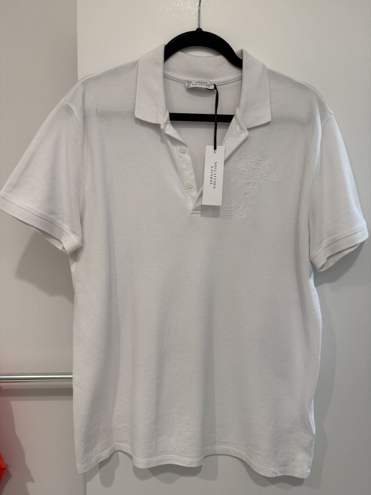 Versace Versace white polo shirt Size US XL / EU 56 / 4 - 1 Thumbnail