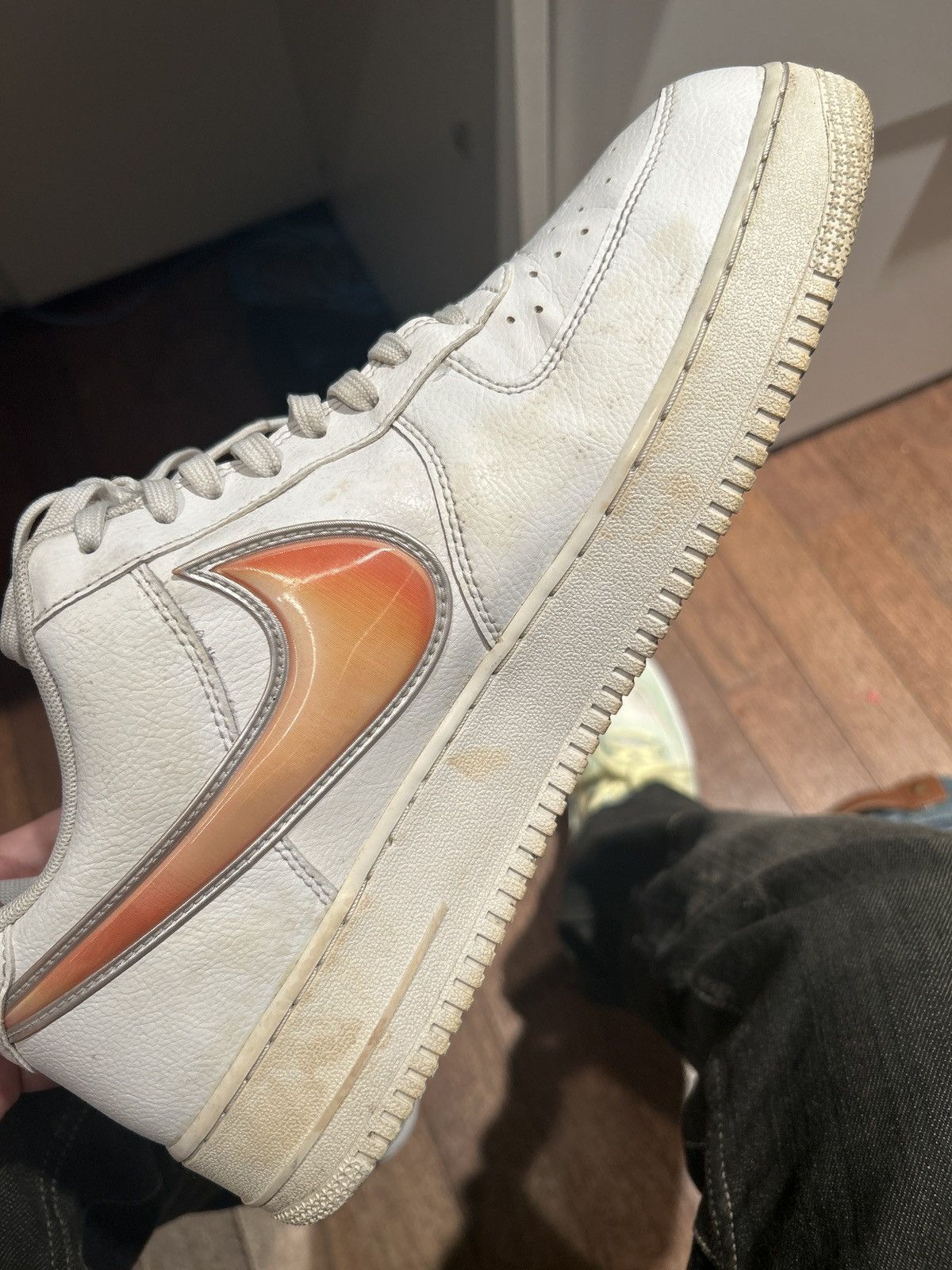 Nike Nike Air Force 1'07 V8 'Oversized Swoosh' Orange Peel Size US 13 / EU 46 - 13 Thumbnail