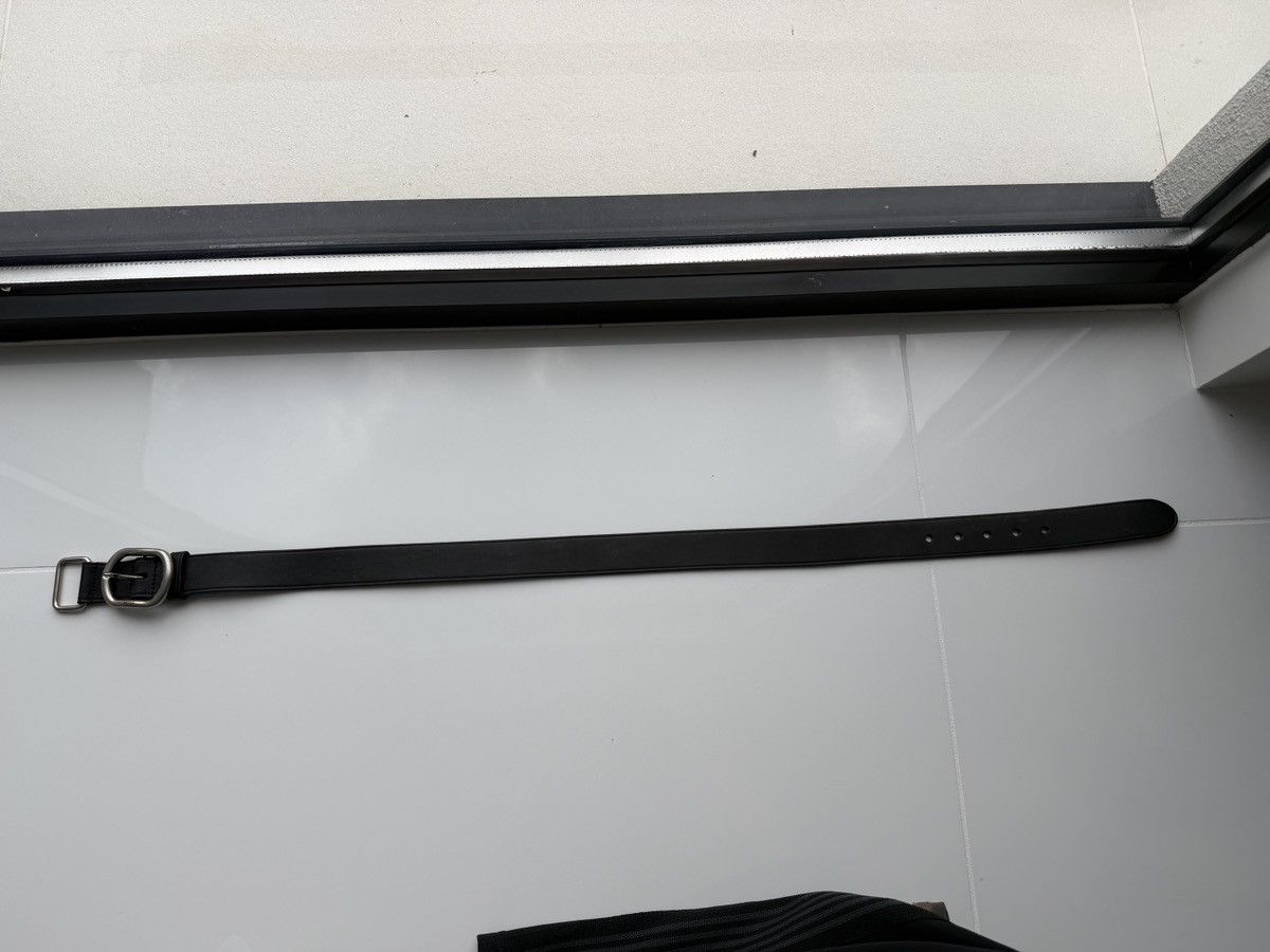 Prada Prada 2010s Black Leather Belt w/ Heavy Silver Buckle Size 30 - 5 Thumbnail