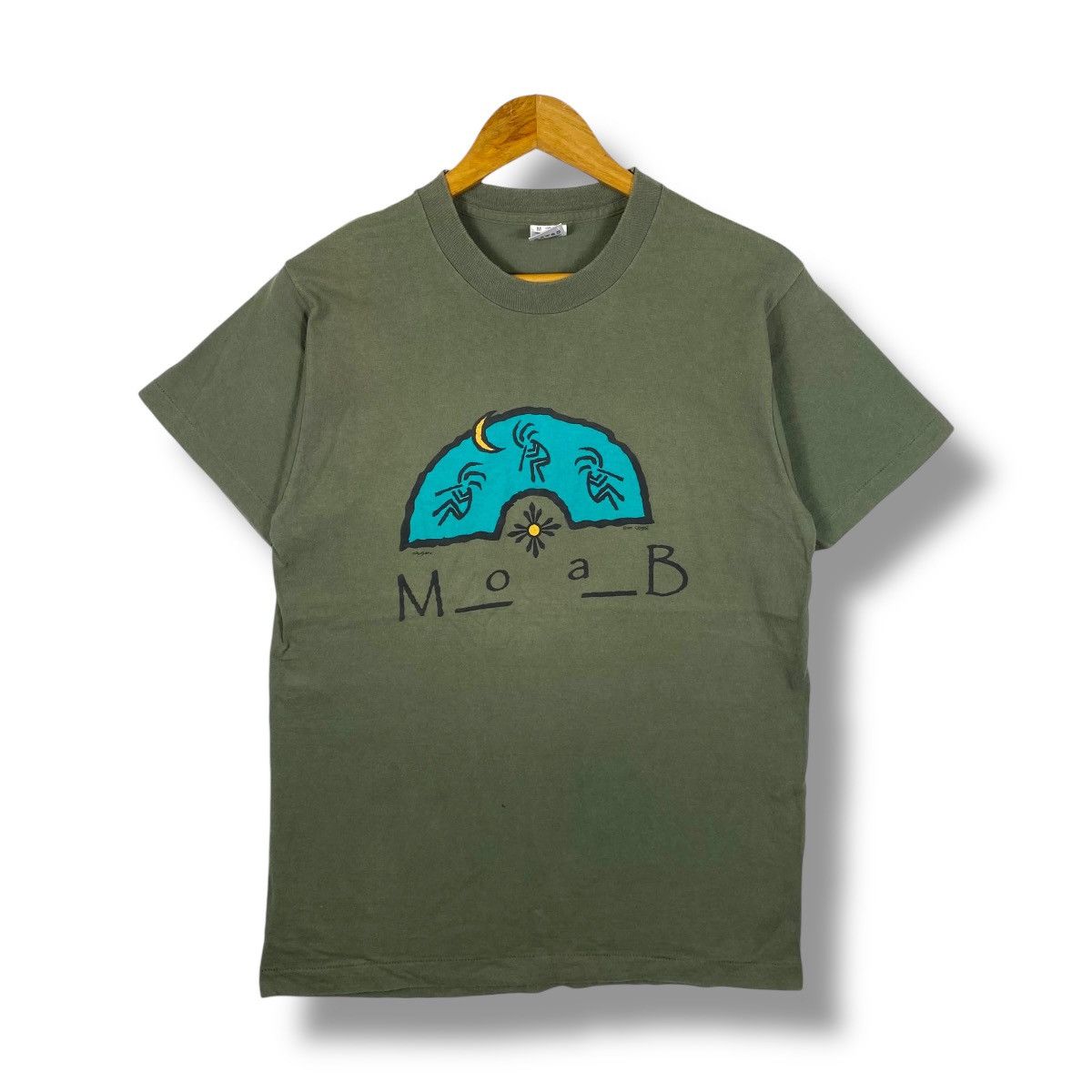 Vintage 90s MOAB Utah Souvenir Kokopelli Graphic Faded Tee