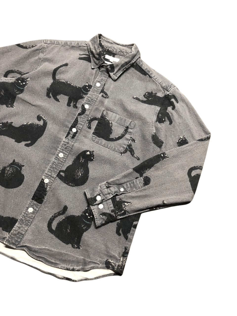 Japanese Brand Vintage CIAO Full Print Cat Long Sleeve Shirt Cropped Size US M / EU 48-50 / 2 - 5 Thumbnail