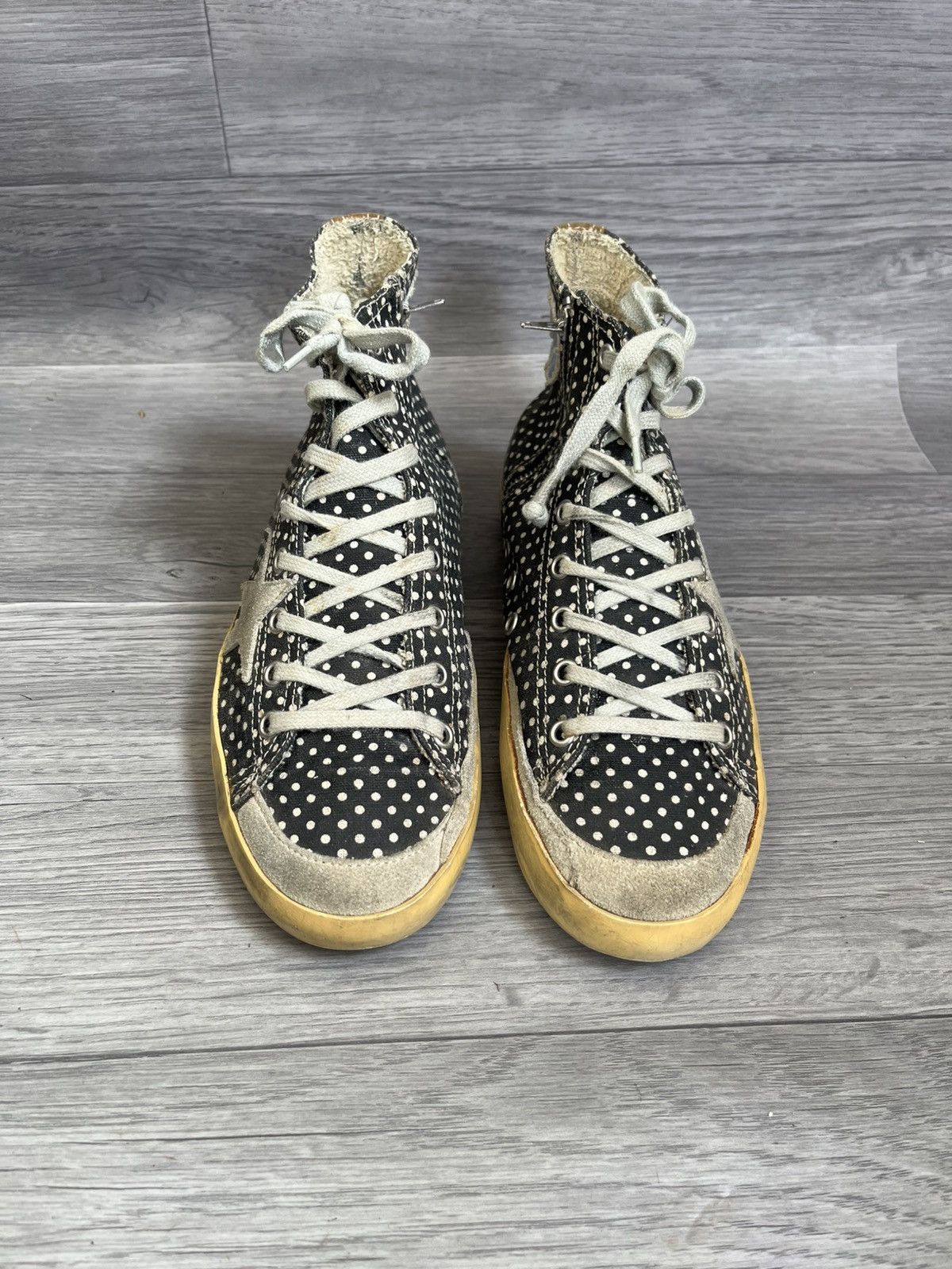 Golden Goose Golden goose Francy polka dot zipper high top sneakers sz39 Size US 10 / IT 40 - 3 Thumbnail