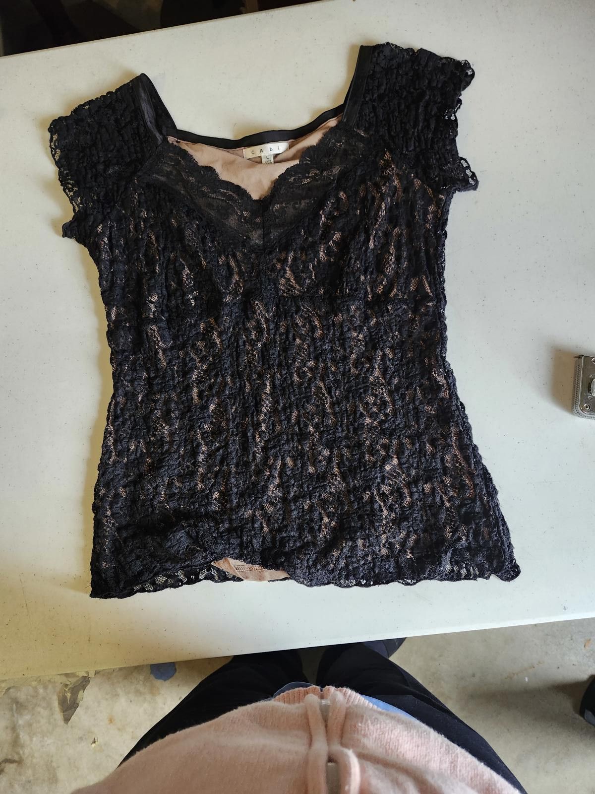 Designer Cabi short sleeve lined top Size L / US 10 / IT 46 - 1 Thumbnail
