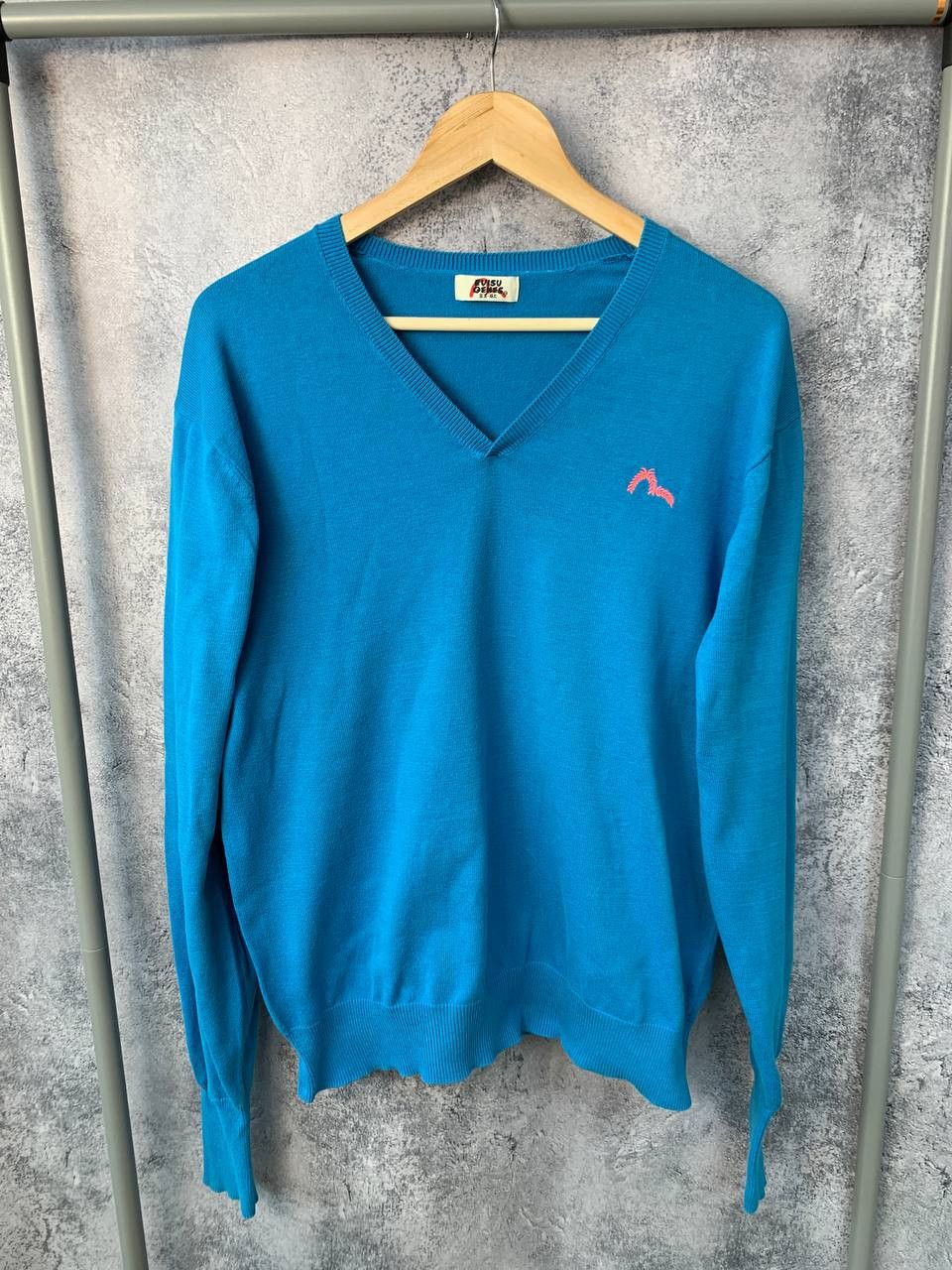 Evisu Evisu V-Neck Sweater LS Sweatshirt Jumper Cotton Pullover Size US XL / EU 56 / 4 - 1 Thumbnail
