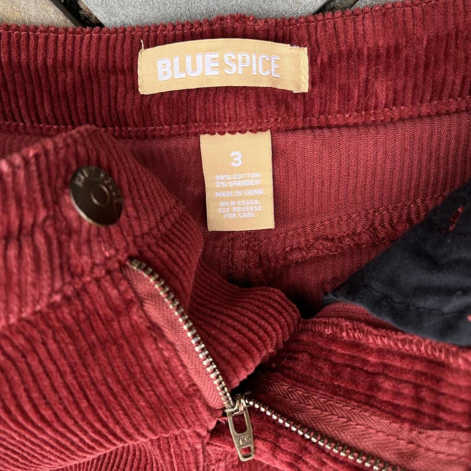 Other Y2K Burgundy Wide Wale Corduroy Mini Skirt Size 32" / US 10 / IT 46 - 3 Thumbnail